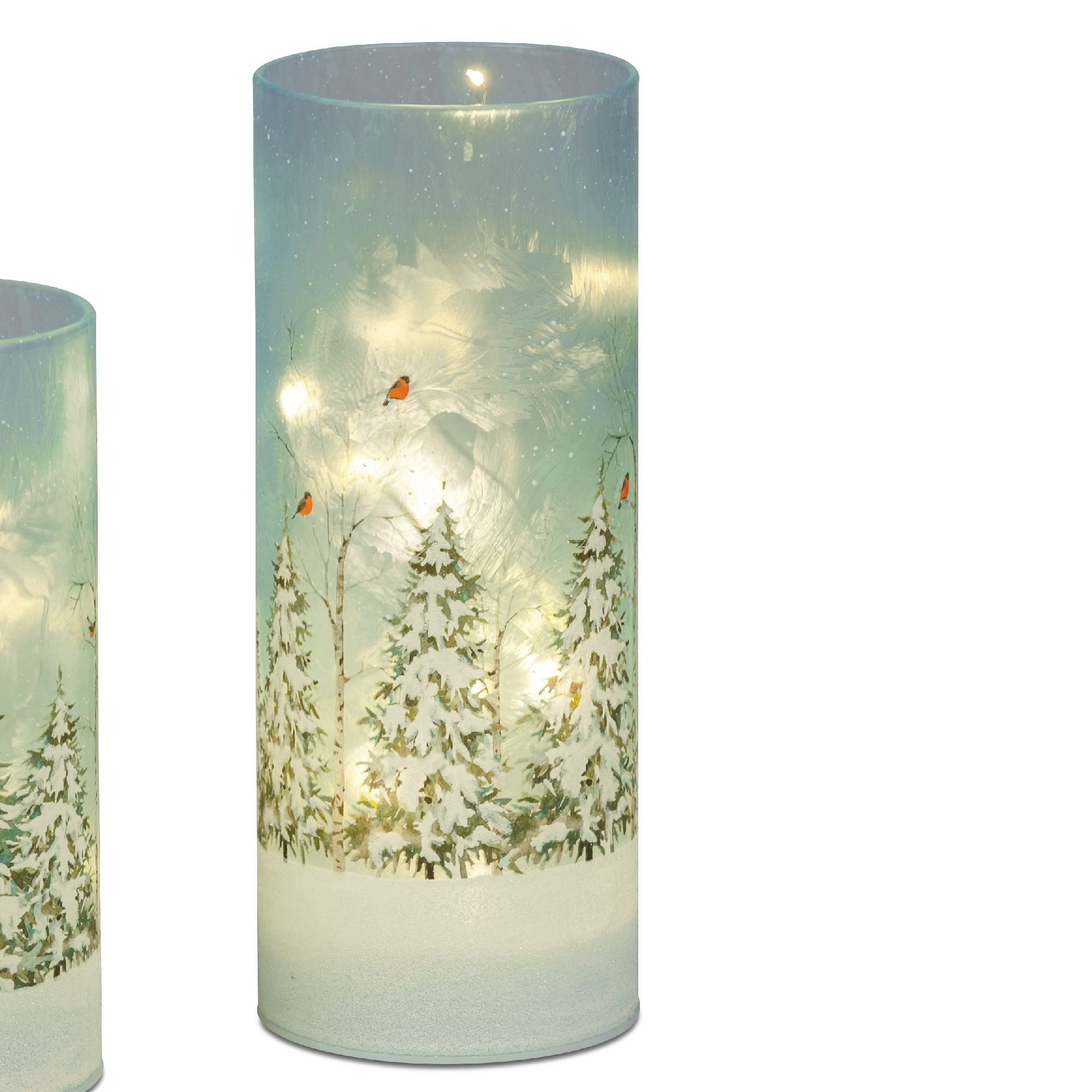 formano Nachttischlampe Winterwald, Mit Timerfunktion, Eis, Motiv: Winterwa günstig online kaufen