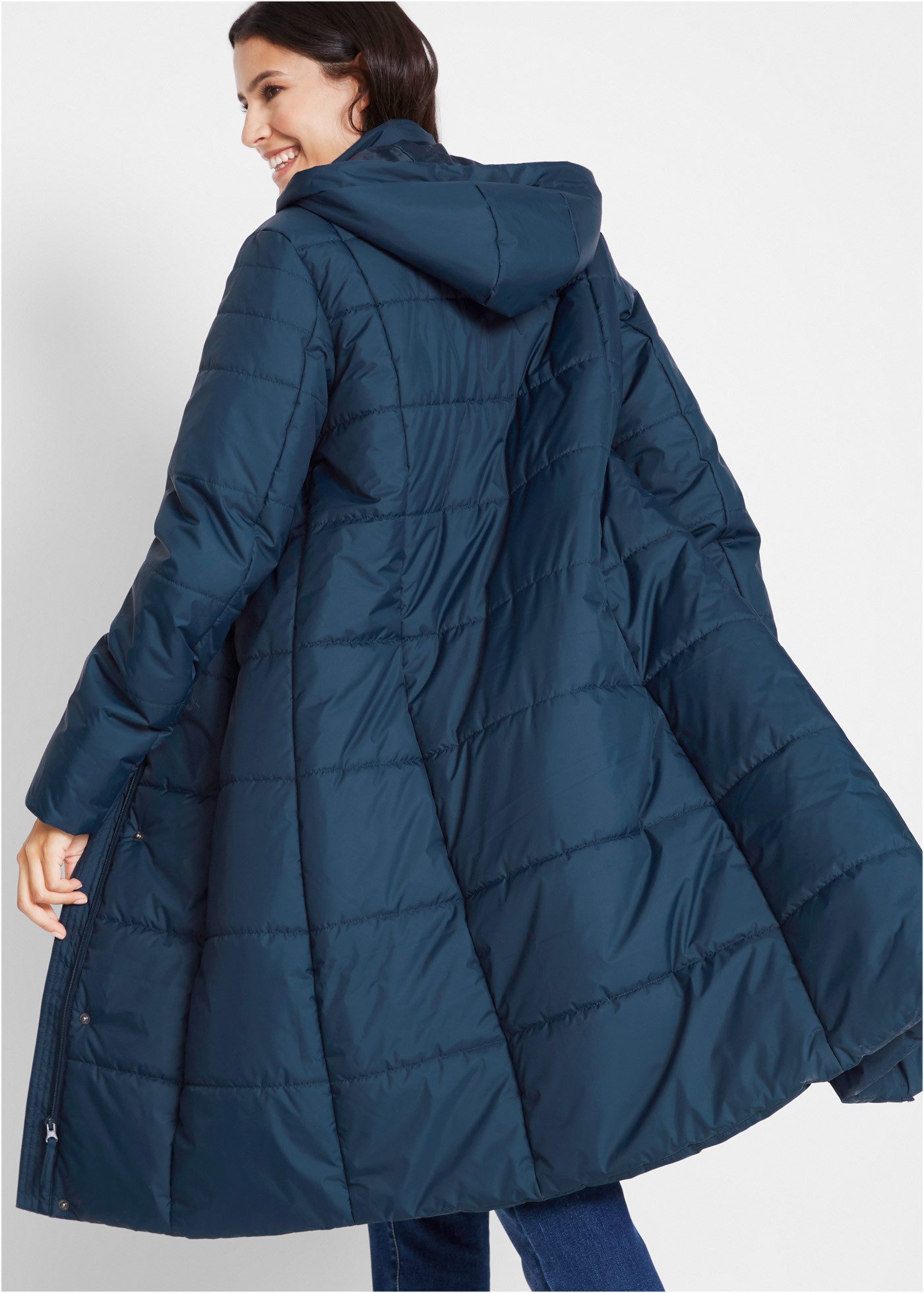 bonprix Steppmantel Steppmantel mit abnehmbarer Kapuze günstig online kaufen