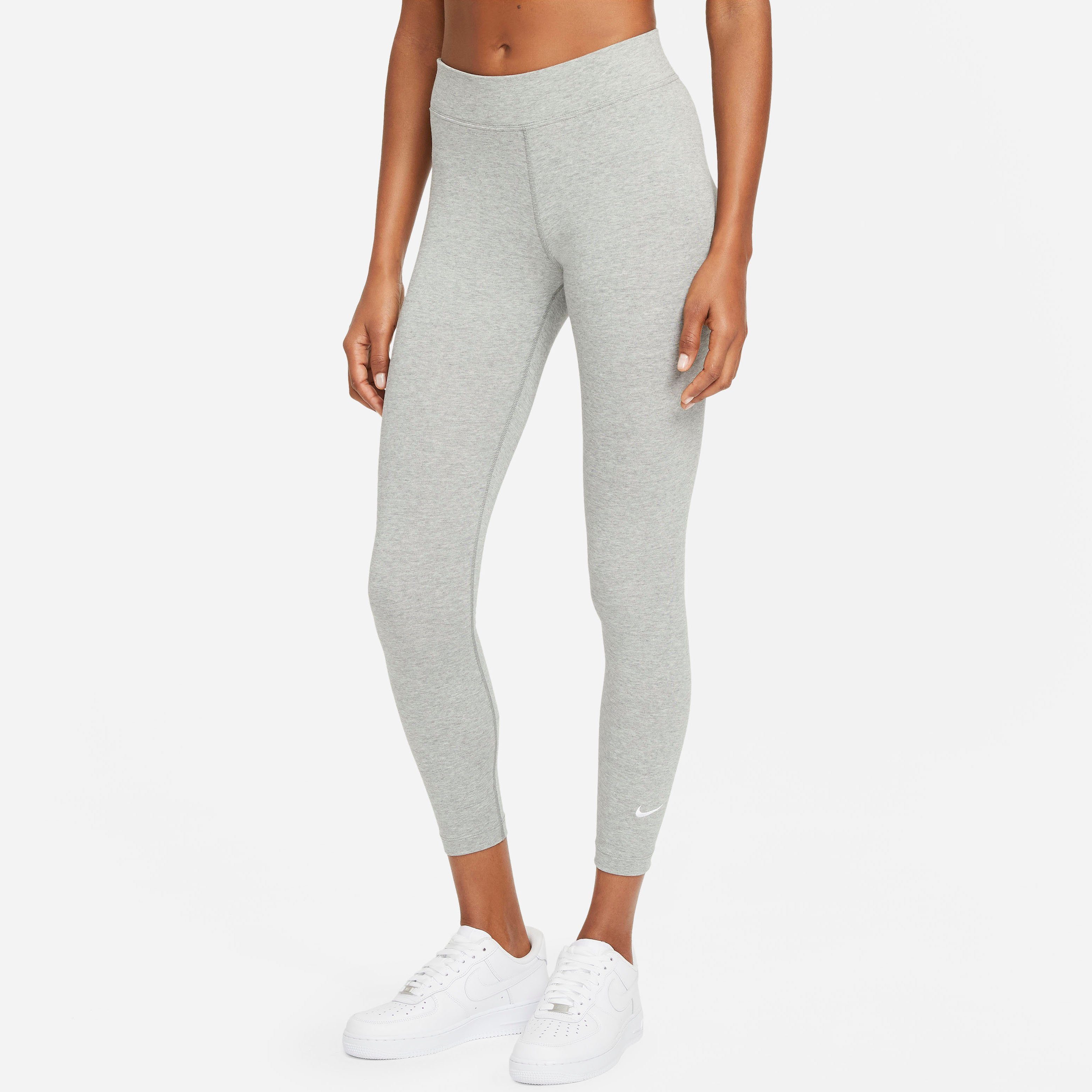 hellgrau-meliert Leggings Nike Leggings Women's Mid-Rise Essential Sportswear /