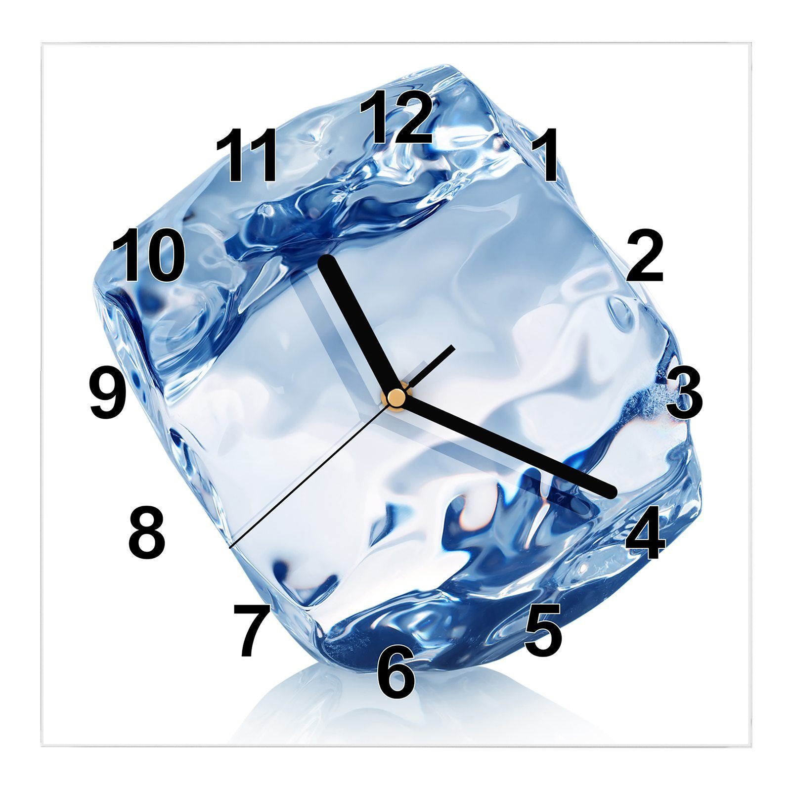 Eiswürfel Wanduhr von Wanduhr Größe Ein Motiv mit 30 Wandkunst Primedeco Glasuhr x 30 cm Nahem