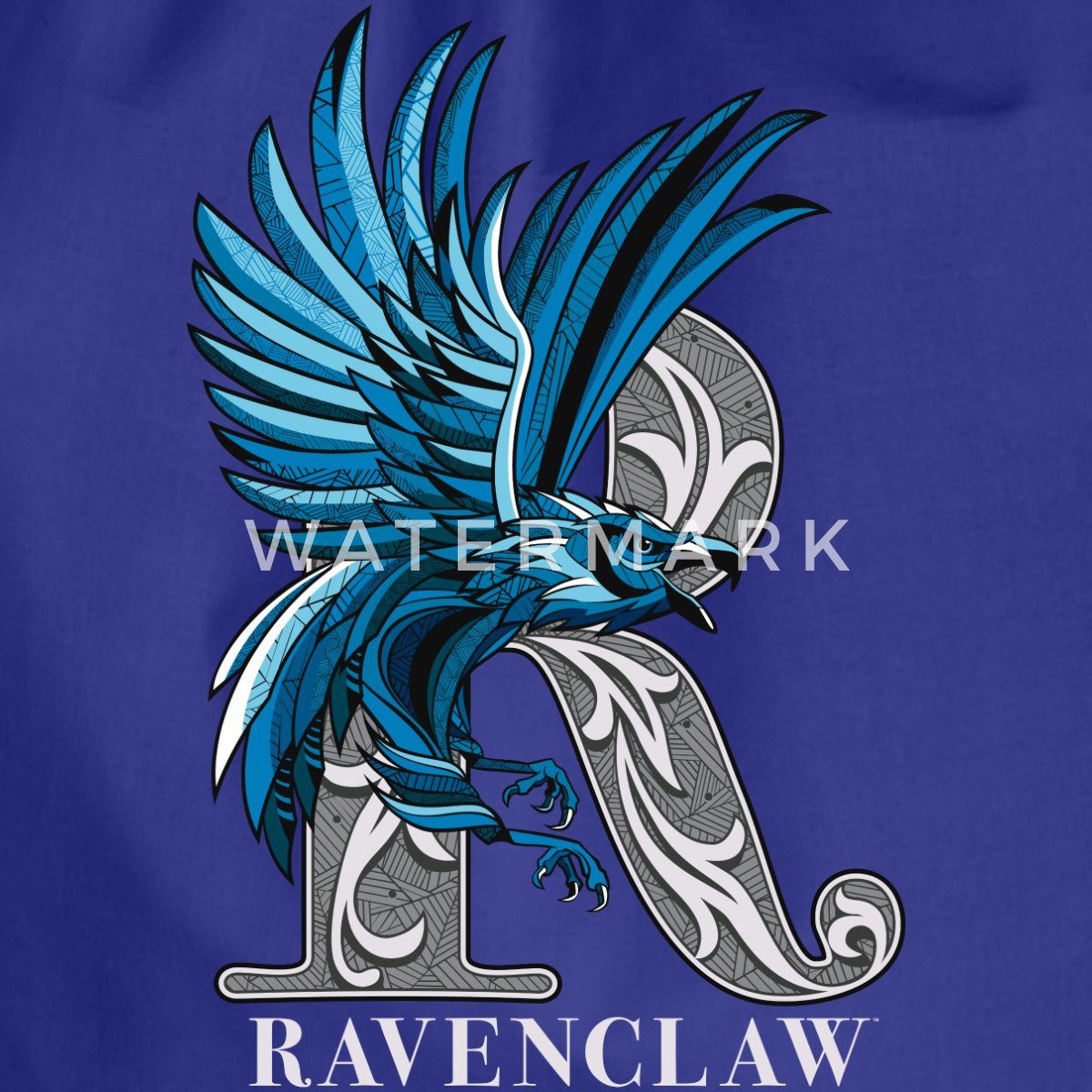 Spreadshirt Turnbeutel Harry Potter Ravenclaw Silver Monochrom Turnbeutel (1-tlg)