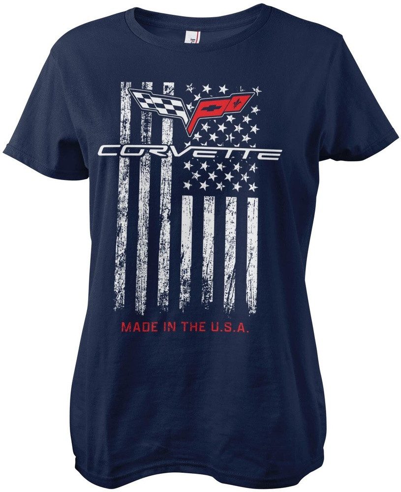 Corvette T-Shirt Made In The Usa Girly Tee