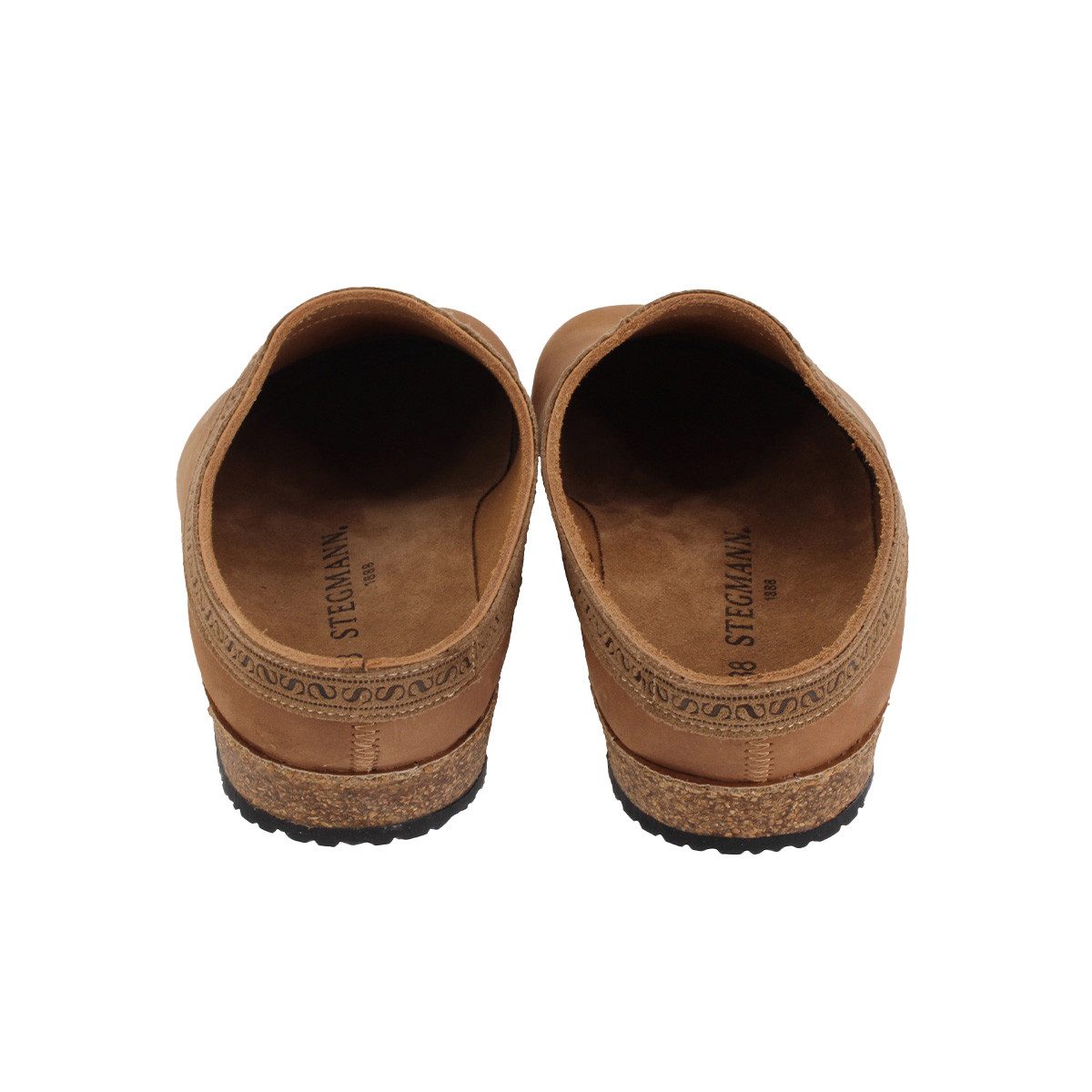 Stegmann Leder Clog (1-tlg) Clogs - Flexibles Kork-Leder-Fußbett, Hausschuh aus Leder