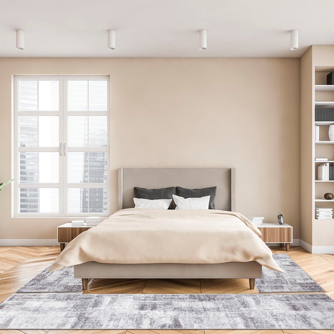 OTTO home Bettumrandung Salsa, Höhe 9 mm, (3-tlg), mit besonders weichem Flor, Kurzflor, im Vintage-Look, dichte Qualität