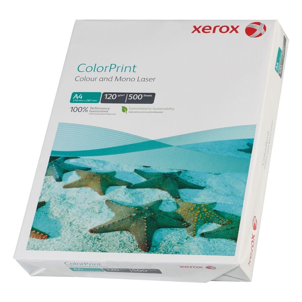 g/m², Blatt 120 Format 171 Xerox DIN ColorPrint, 500 CIE, A4, Farblaser-Druckerpapier