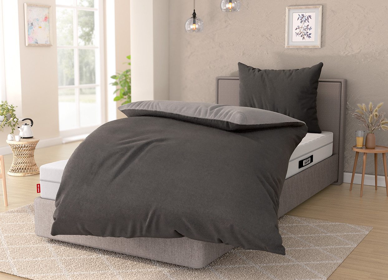 bett1.de Bettwäsche BODYGUARD® Flanell-Bettwäsche, weich, kuschelig, robust, 100% Baumwolle, OEKO-TEX Standard 100