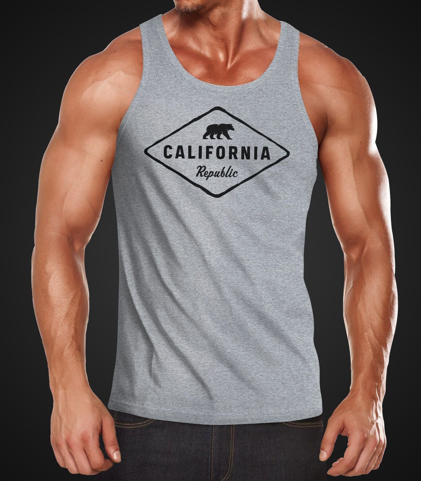 Neverless Tanktop Herren Tank-Top California Republic günstig online kaufen