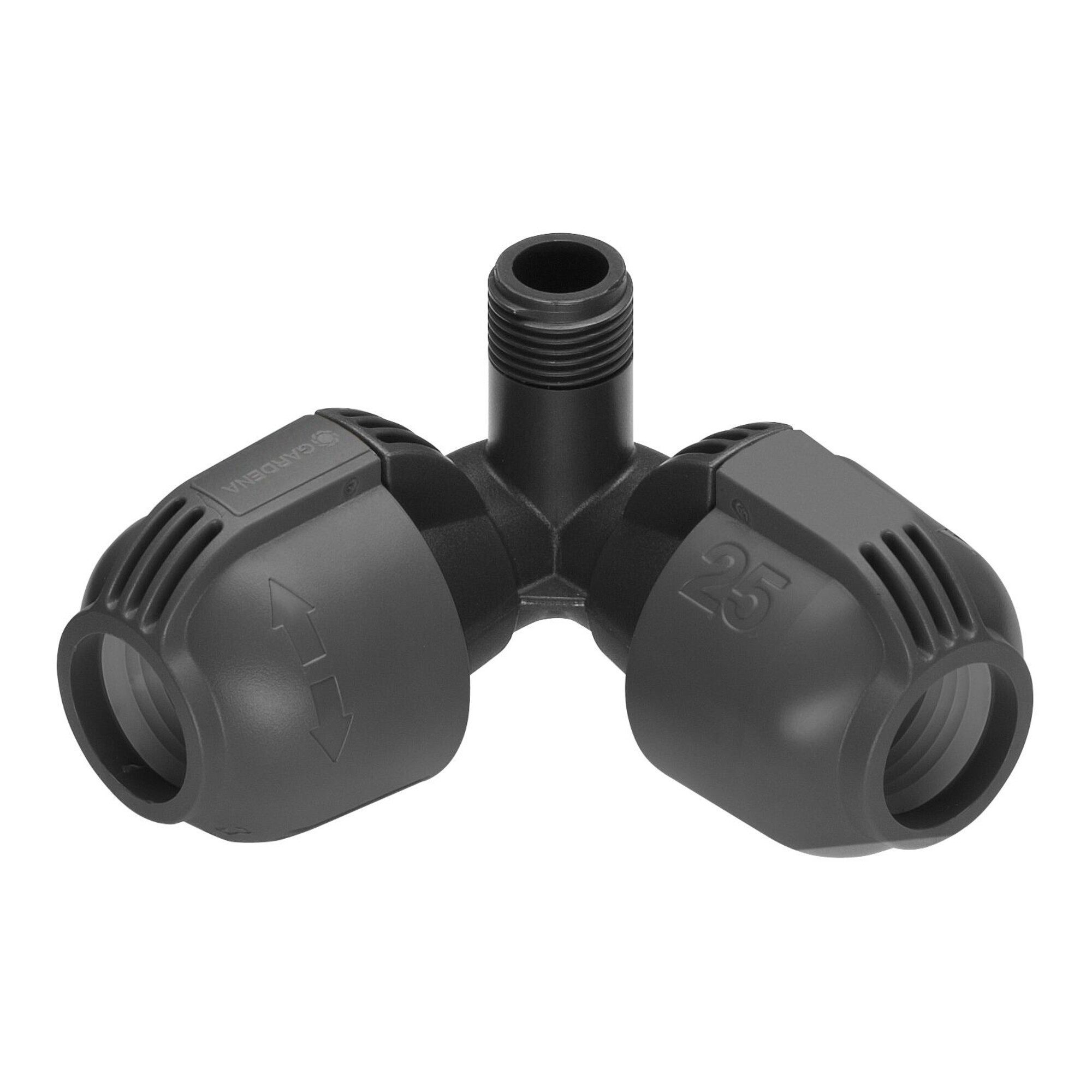 GARDENA Schlauchverbinder GARDENA Sprinklersystem Winkelstück, 25 mm x 1/2"-Außengewinde