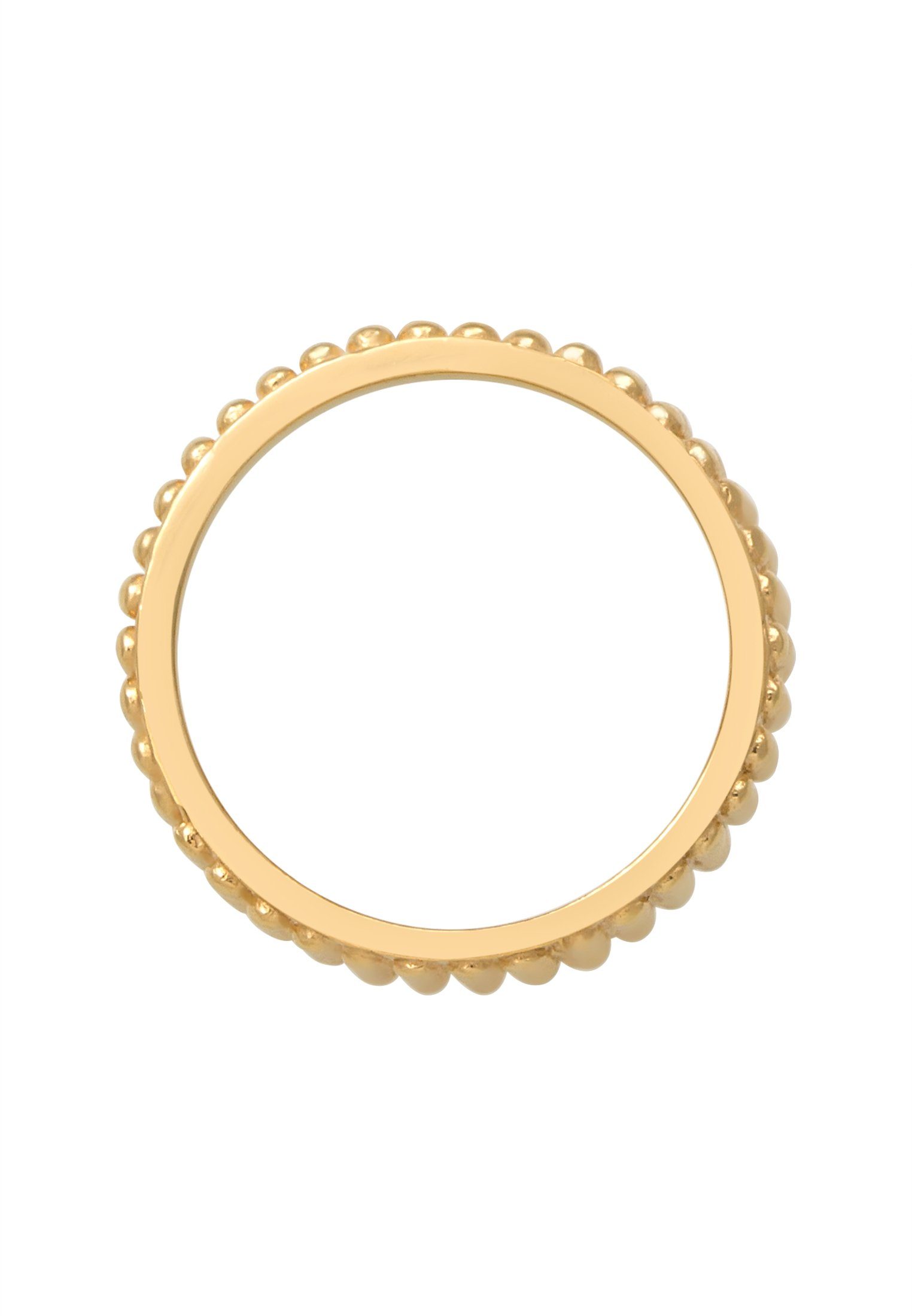 Elli Fingerring Breit Bandring Dots Kugeln 925 Silber