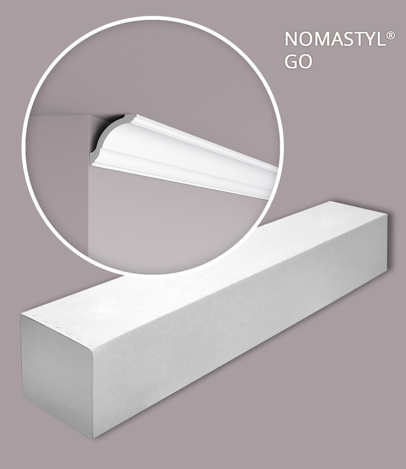 NOËL & MARQUET by nmc Deckenleiste NMC GO-box-10 Eckleisten 1 Karton SET mit 10 Stuckleisten 20 m, kleben, Extrudiertes Polystyrol (LDPS), 10-St., 1 x Karton SET, Eckleisten 1 Karton SET mit 10 Stuckleisten 20 m