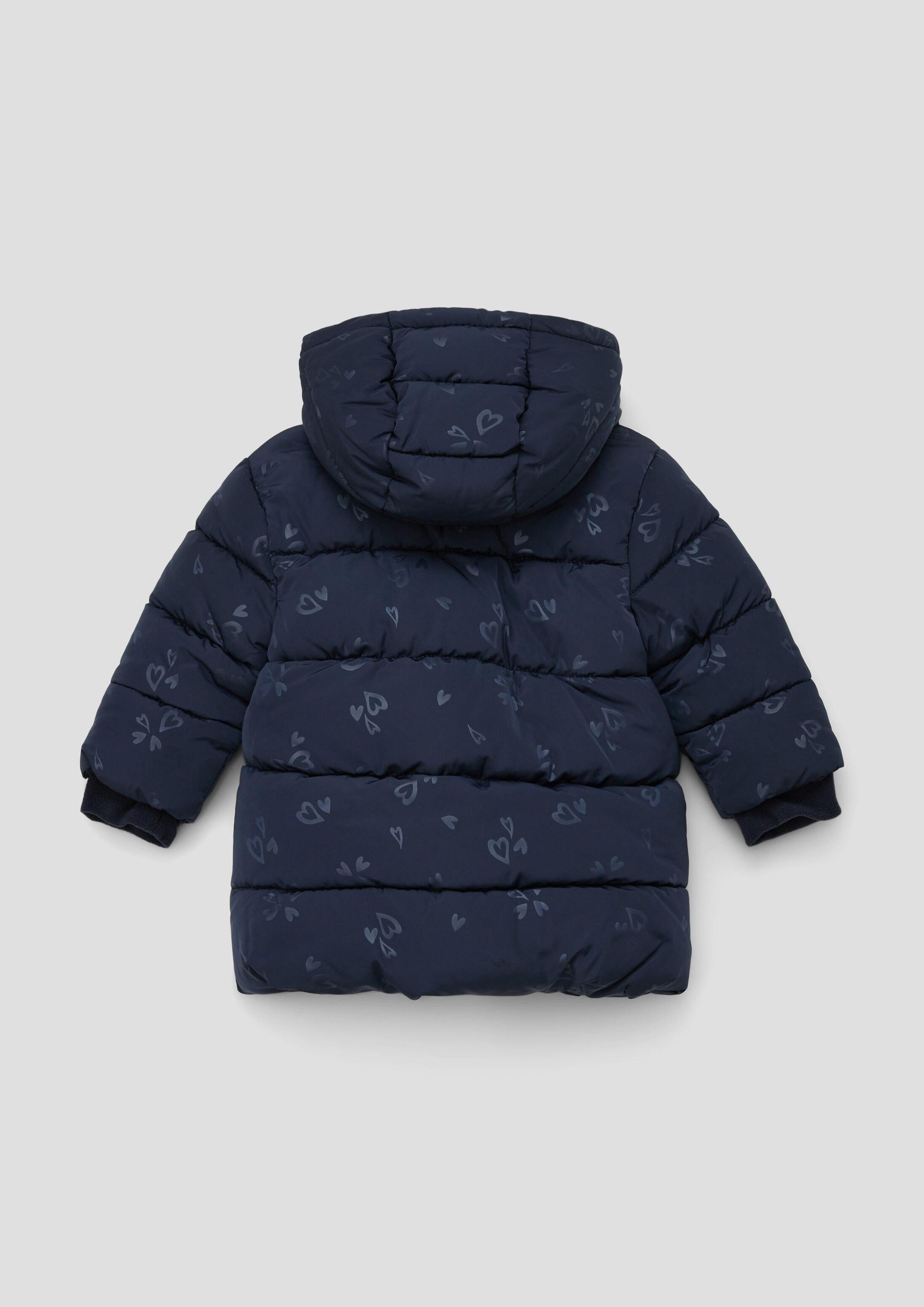 s.Oliver Winterjacke Outdoor-Mantel Steppmantel mit Allovermuster