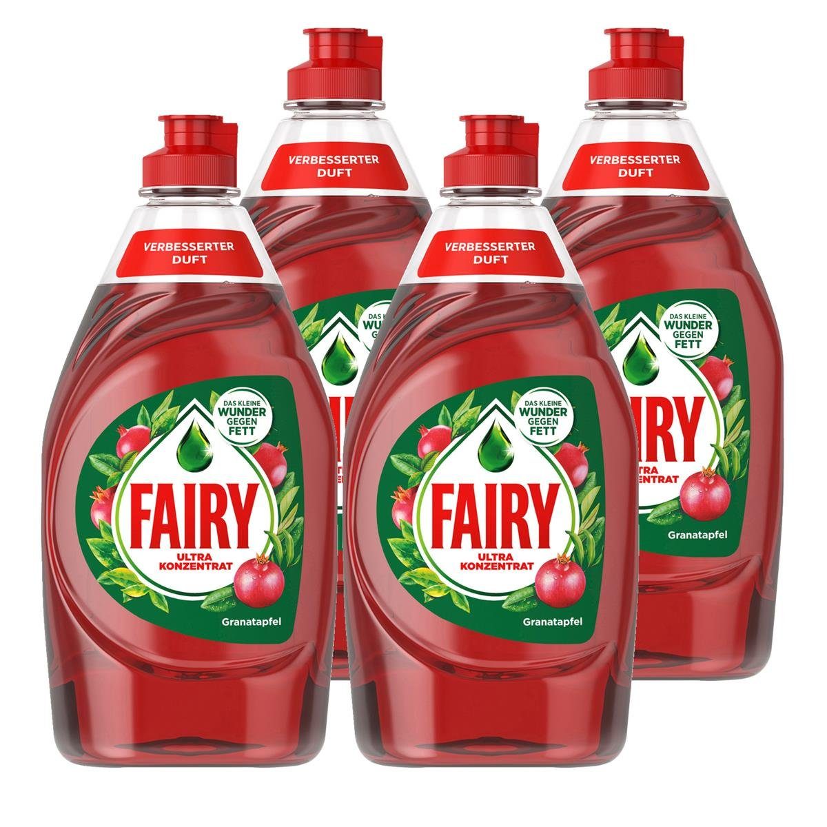 Fett Ultra - Granatapfel Gegen Fairy (4er Konzentrat Geschirrspülmittel Spülmittel Fairy 450ml
