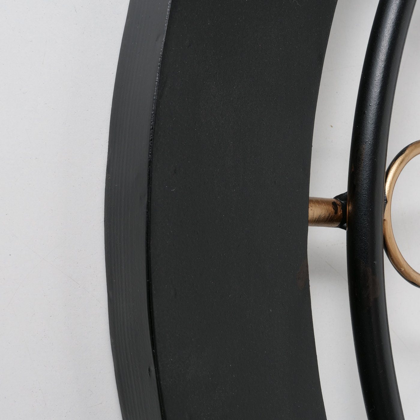 schwarz/gold/braun Holz/Metall B50cm, aus in Uhr Wanduhr "Rilana" BOLTZE