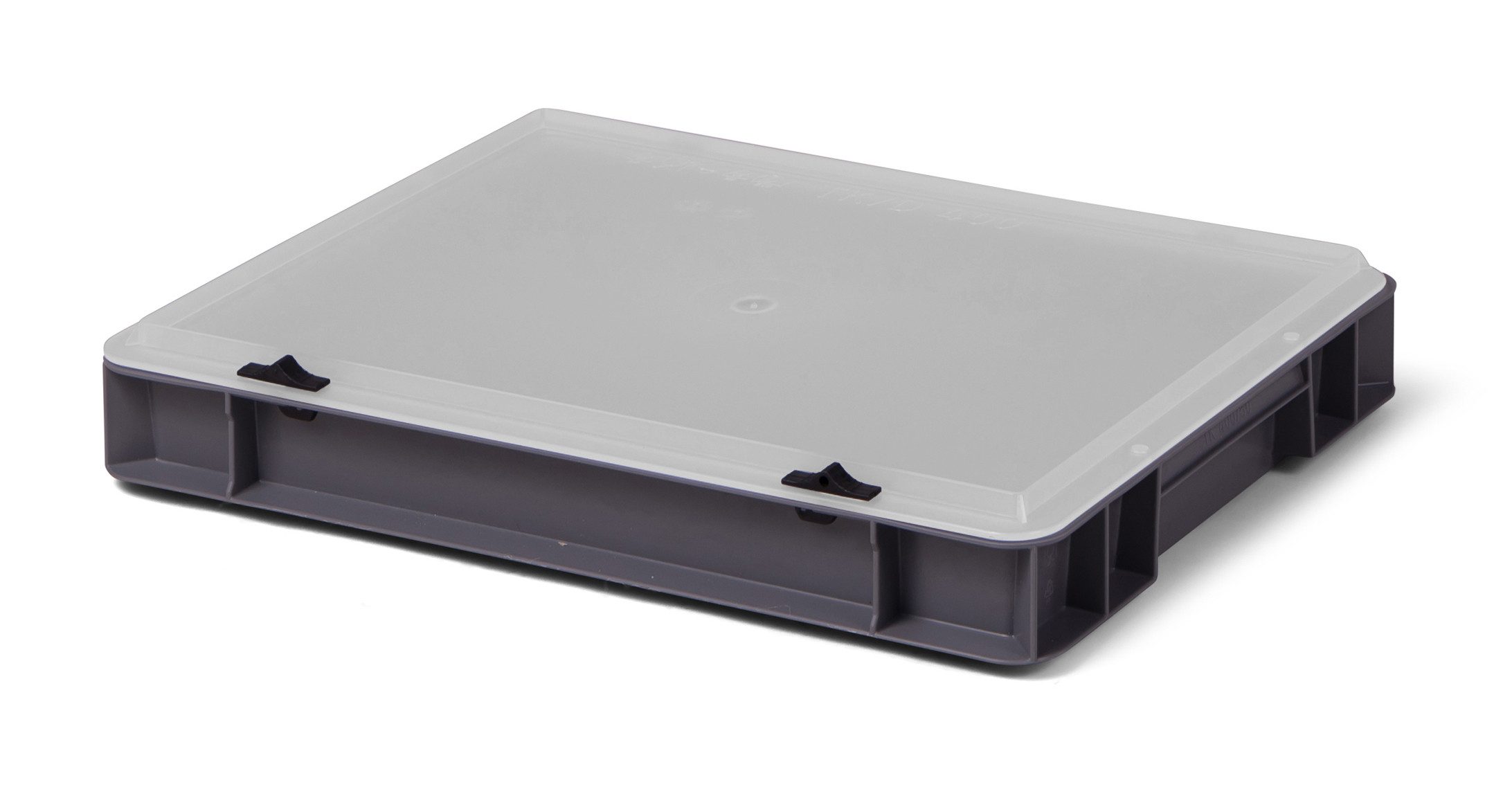 1a-Topstore Aufbewahrungsbox Designbox Eurobox Stapelbox mit transparentem Deckel, stapelbar, stabil