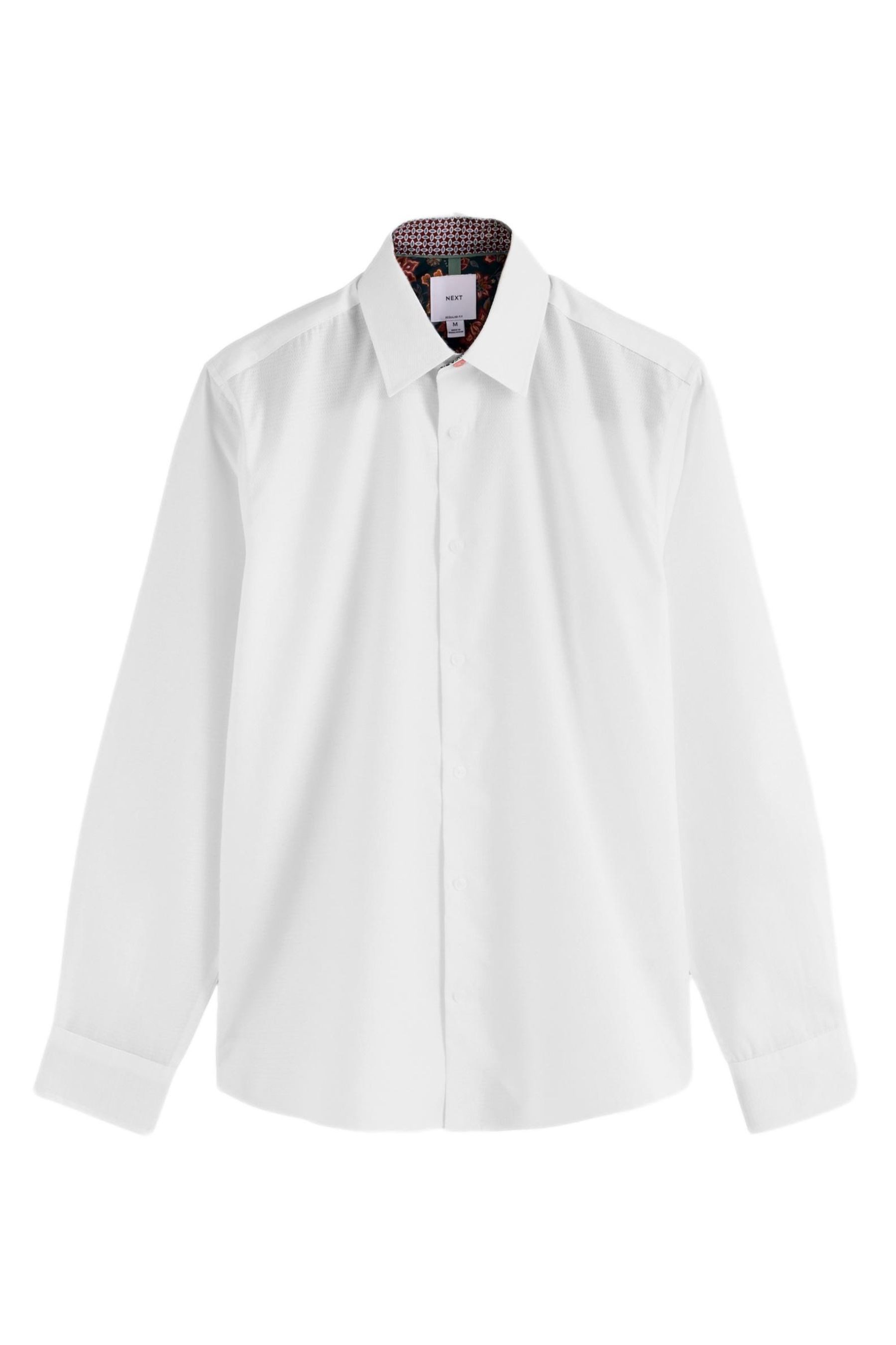 Langarmhemd Elegantes, strukturiertes Regular Fit Langarmhemd