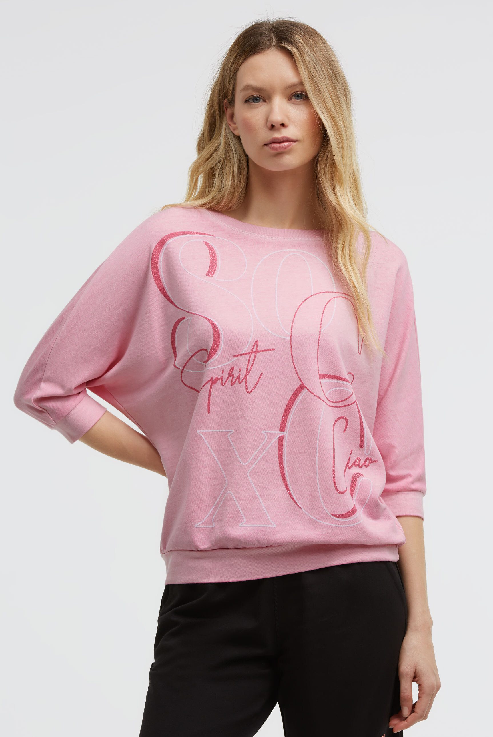 SOCCX Sweater mit Fledermausärmeln