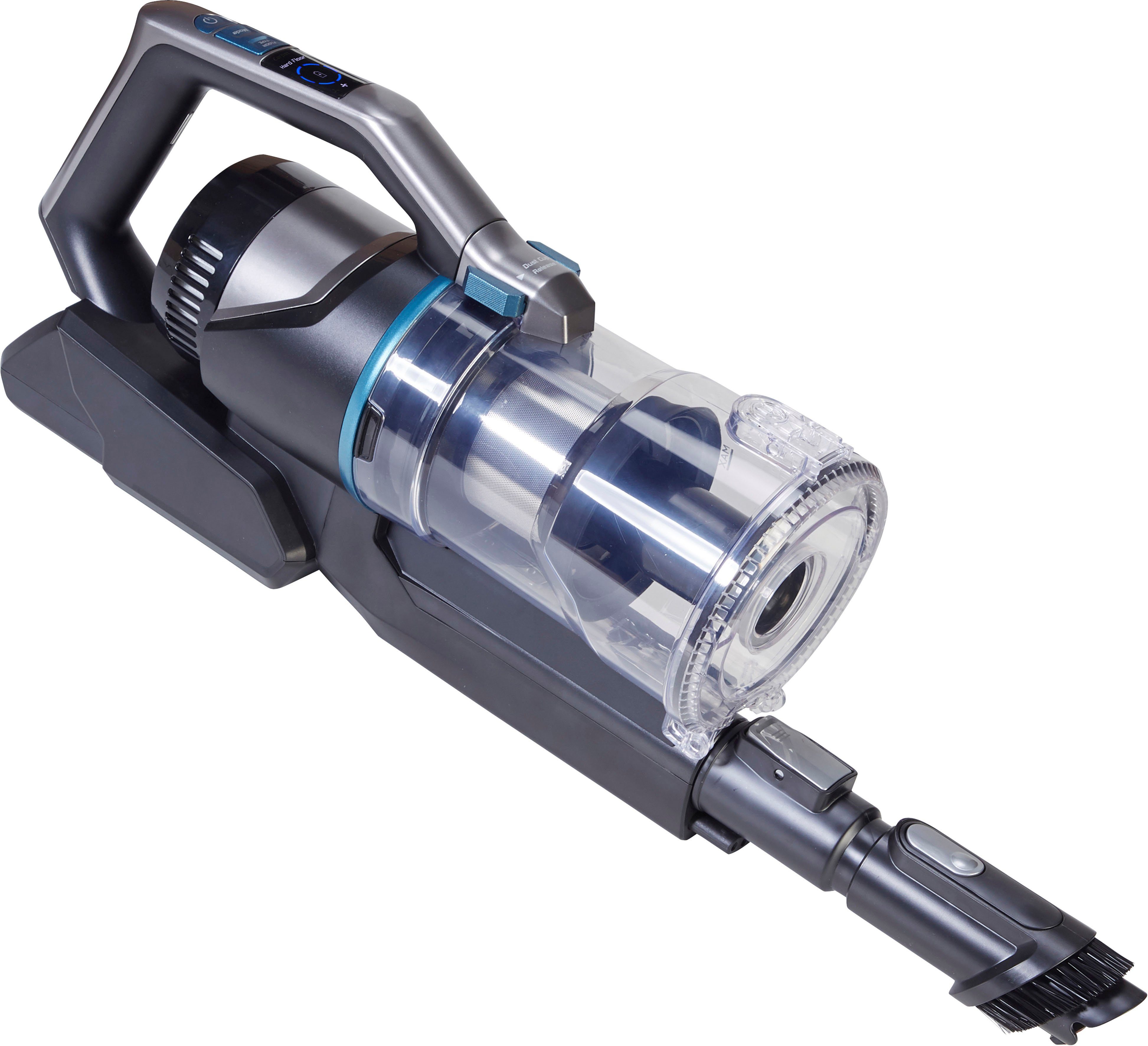 Hanseatic Akku-Stielstaubsauger HVS165DBMC Akku Staubsauger, LED Multifunktionsanzeige, 550 W, beutellos, Anti Tangle Bürste, inkl. 3 Jahre Herstellergarantie