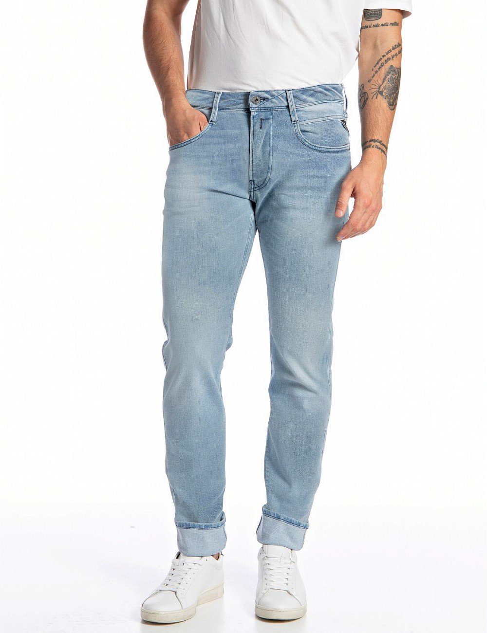Stretch Replay mit ANBASS Slim-fit-Jeans