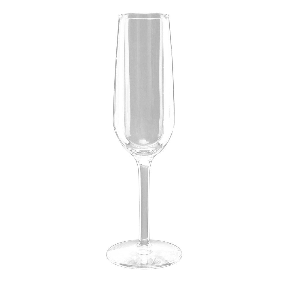 Ornamin Sektglas Sektglas, SAN, Bruchstabiles Sektglas l Glas-Optik l für Camping und Feste