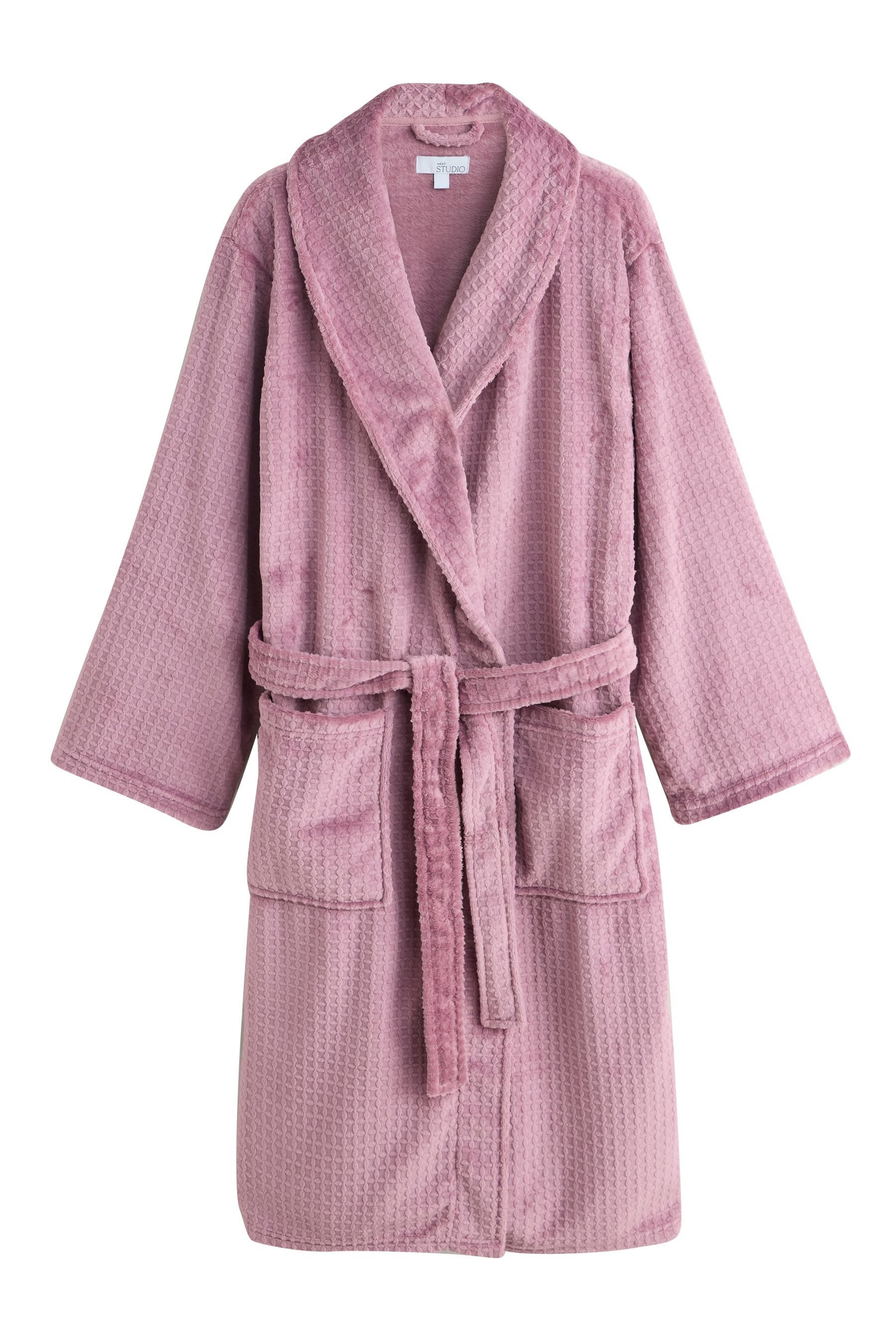 Next Damenbademantel Gemütlicher Morgenmantel mit Waffelmuster, Polyester ( günstig online kaufen