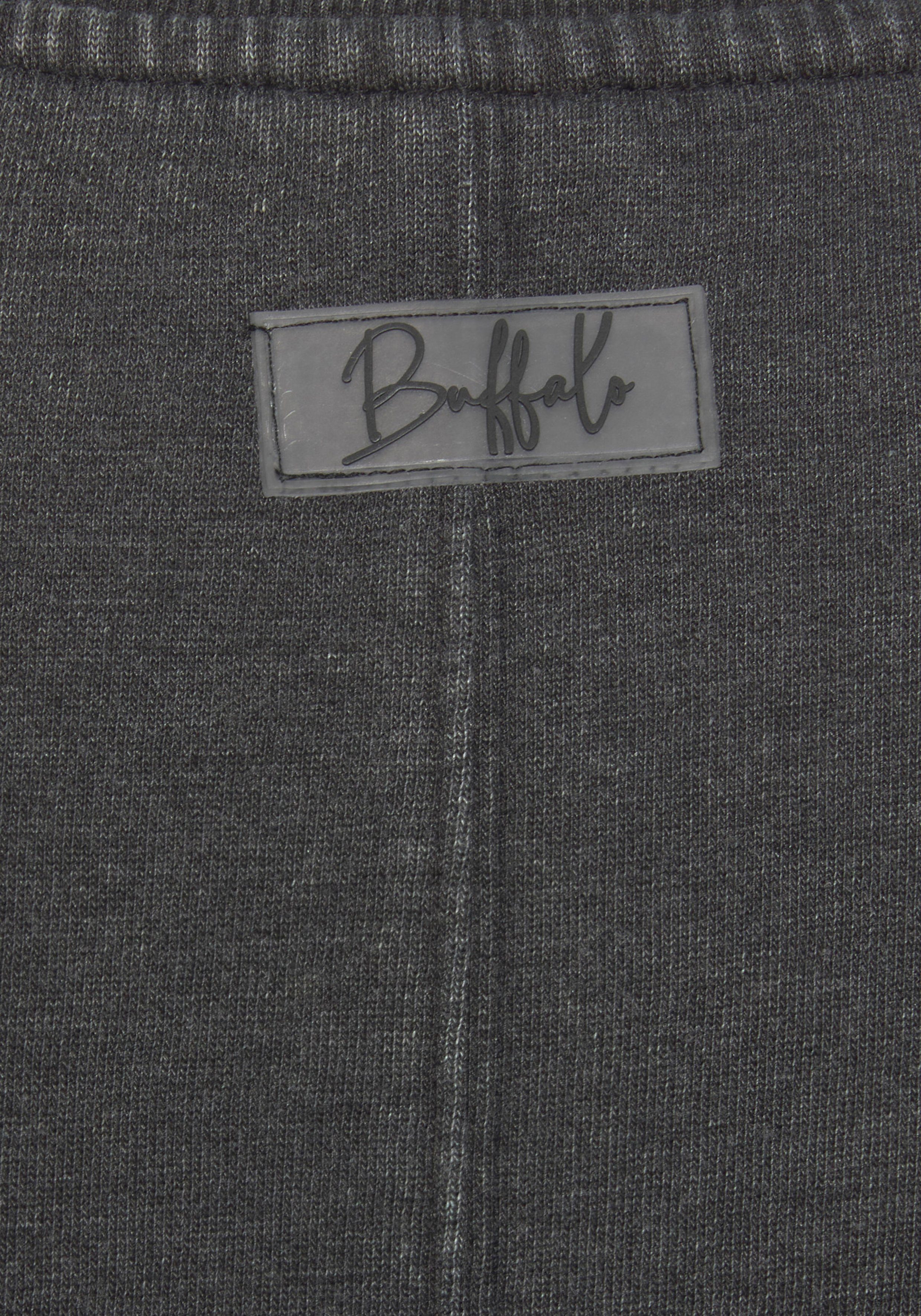 Logostickerei, Loungeanzug in Buffalo Form schwarz kurzer mit Sweatshirt