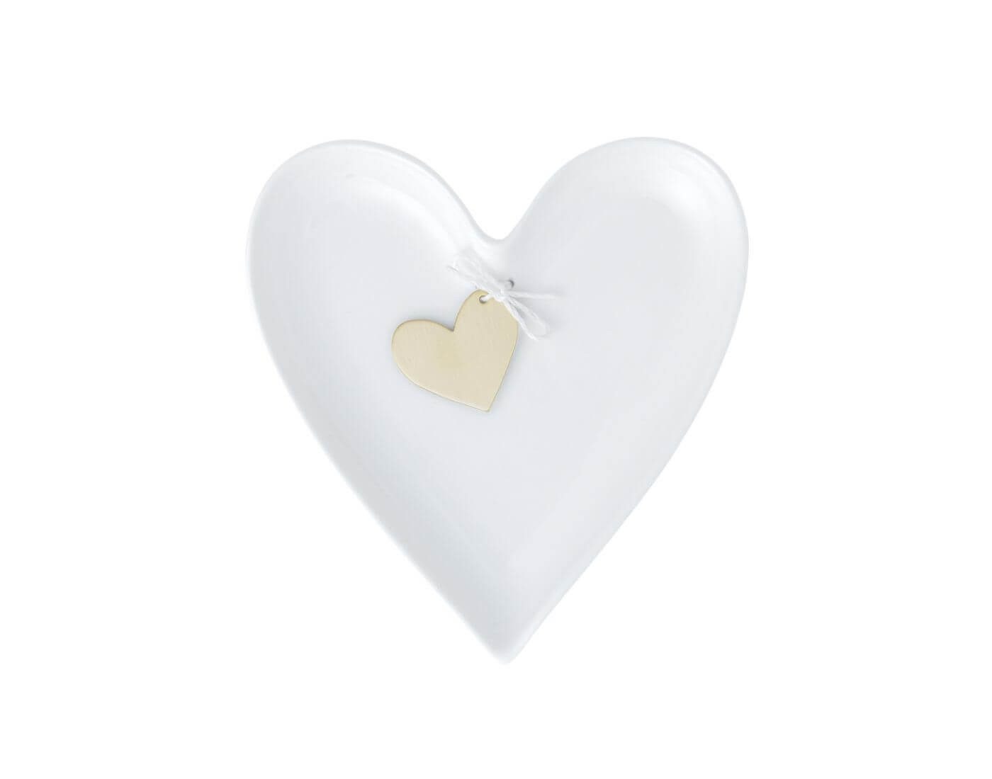 Räder Design Dessertteller Hochzeit. Herzteller - Goldherz