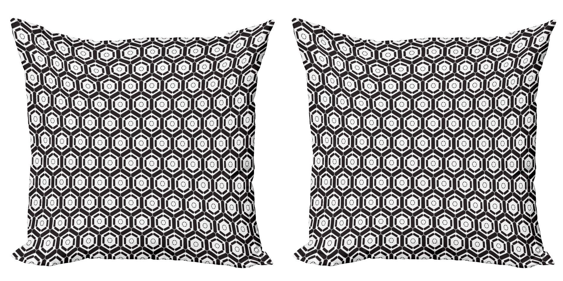 Digitaldruck, Doppelseitiger futuristisches Abakuhaus Accent Kissenbezüge Stück), Modern (2 Geometrisch Motiv Modernes