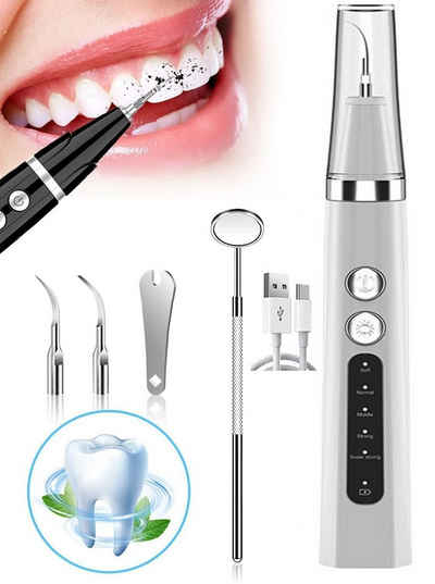 autolock Mundpflegecenter Zahnreiniger Elektrisch Zahnsteinentferner,5 Einstellbare Modi, 2 Reinigungsköpfe,Ultraschall IPX6 Wasserdicht,1500mah langlebig