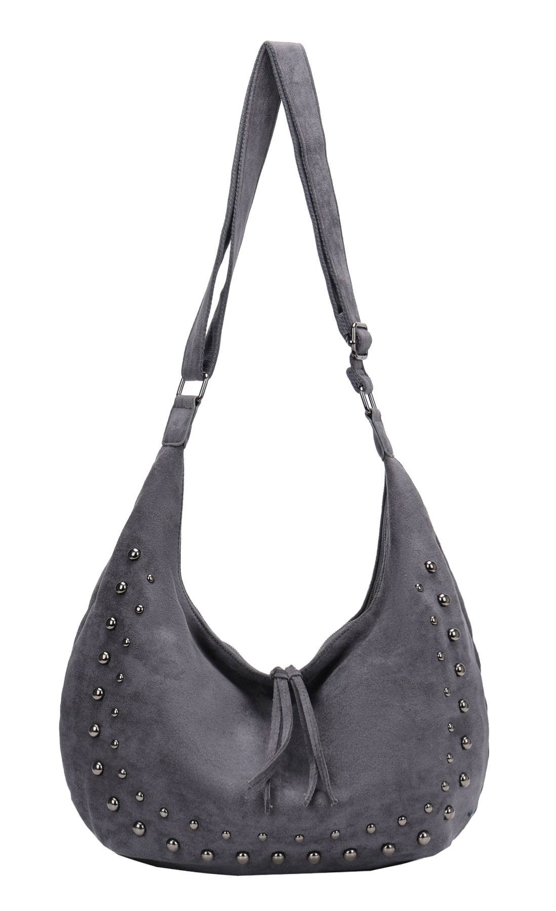 ITALYSHOP24 Schultertasche Damen Tasche MOON Halbmond günstig online kaufen