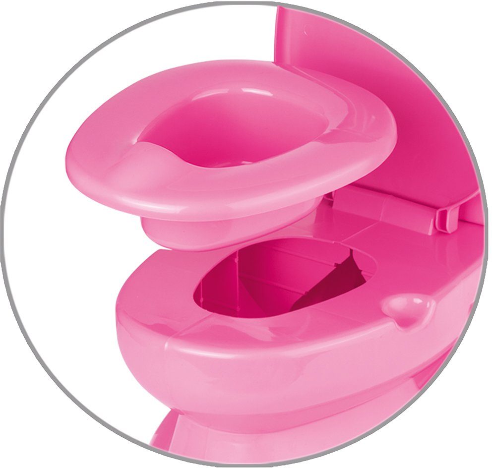 Potty, Baby Töpfchen pädagogoisches BabyGo Toilettentrainer pink,