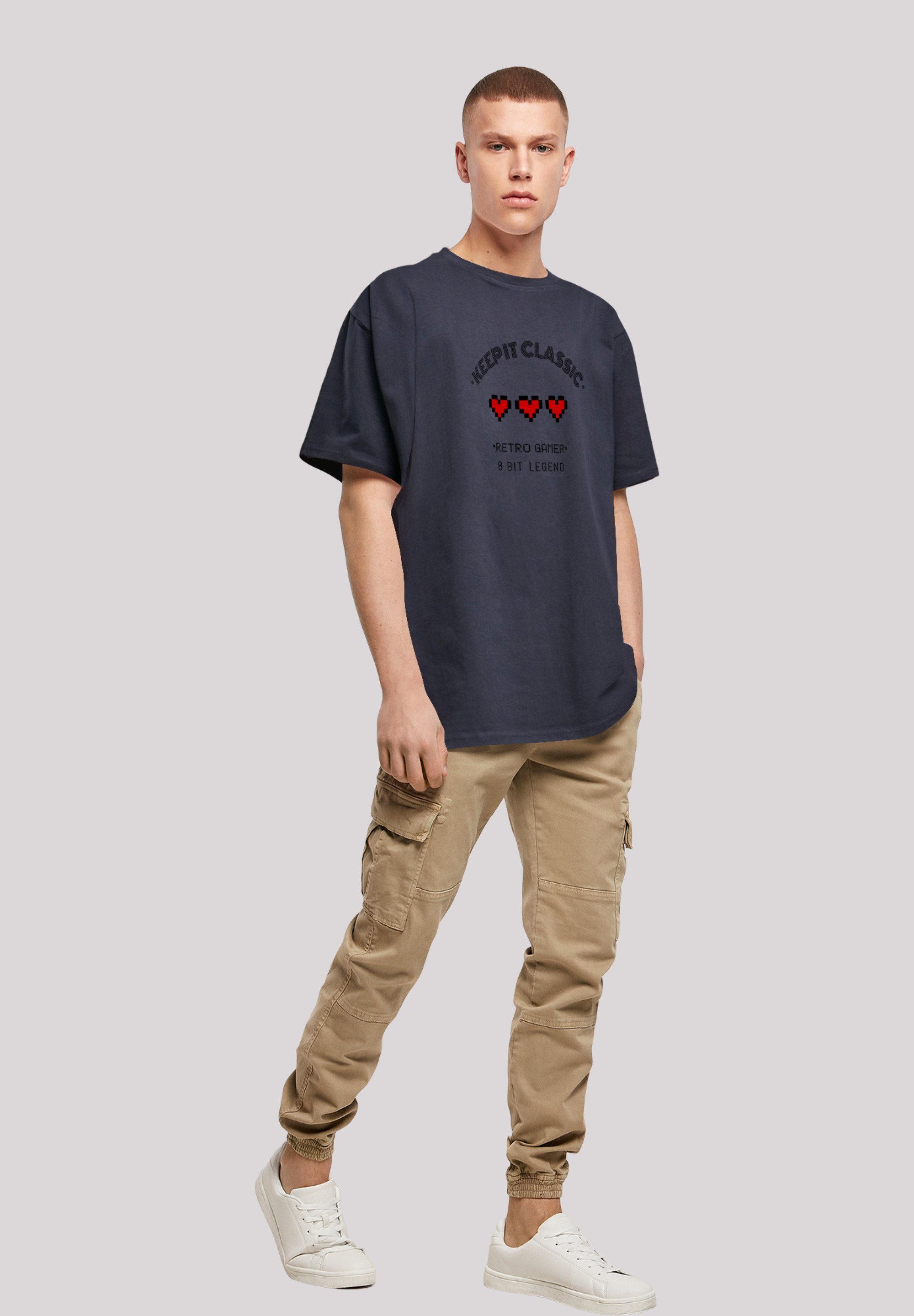SEVENSQUARED F4NT4STIC Classic Print T-Shirt Keep navy It Retro Gaming