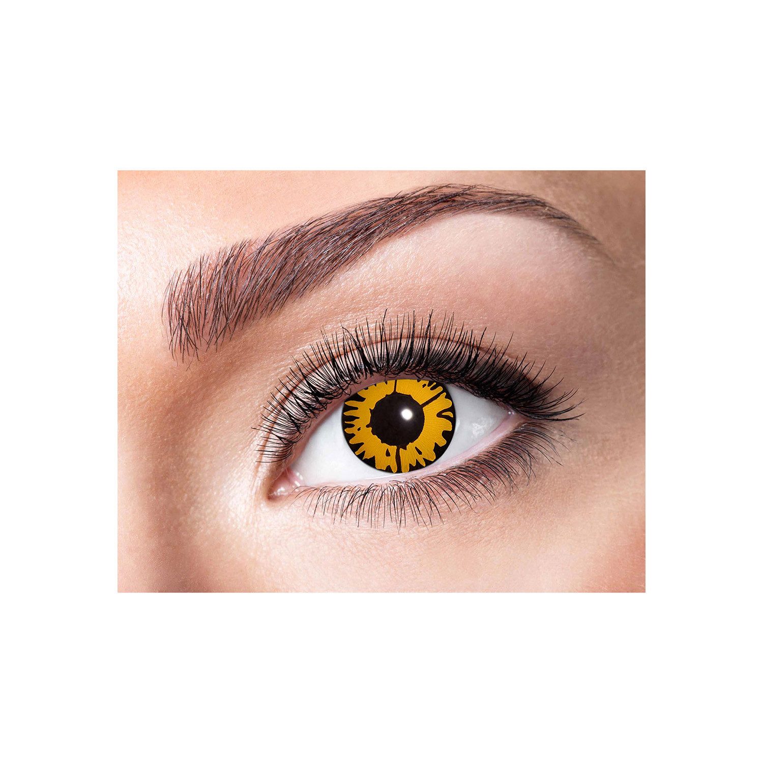 feiermeier Motivlinsen One Week Motiv Kontaktlinsen 'Twilight', Gelb (w4