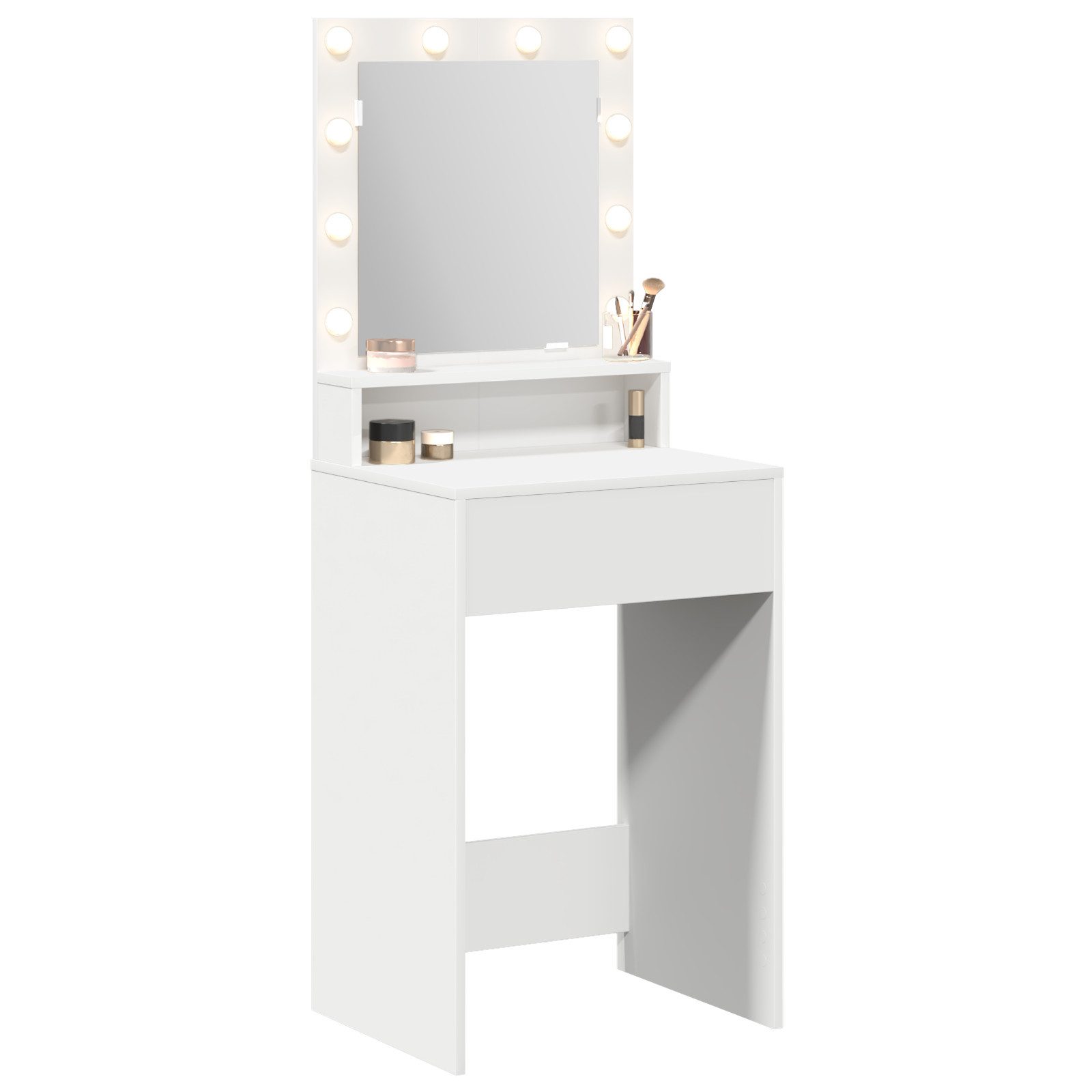 vidaXL Schminktisch Schminktisch mit Regal Weiß 50 x 41 x 135 cm Holzwerkst günstig online kaufen