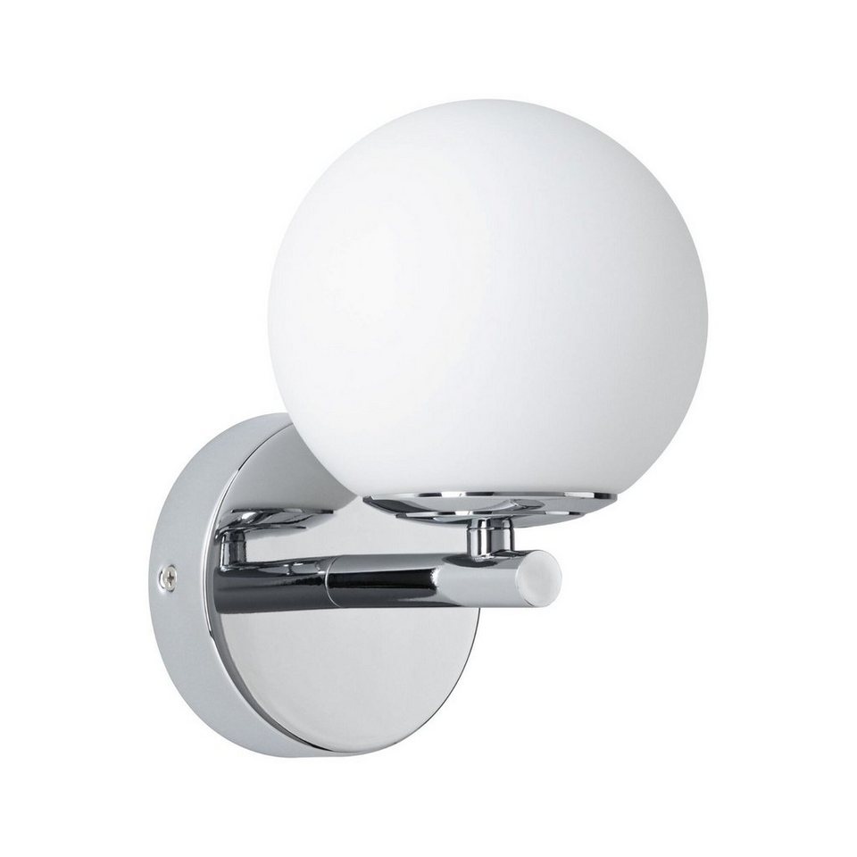 Paulmann LED Deckenleuchte Selection Bathroom Gove IP44 5W 3000K Satin/Chrom  Glas/Metall, LED fest integriert, Warmweiß, Lichtaustritt: oben