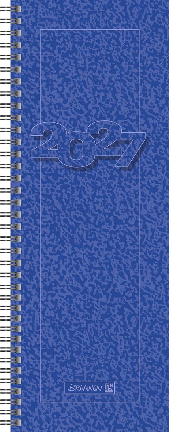 BRUNNEN Ringbuchkalender BRUNNEN Vormerkbuch Mod. 783 2027, 108×297 mm, Karton, blau