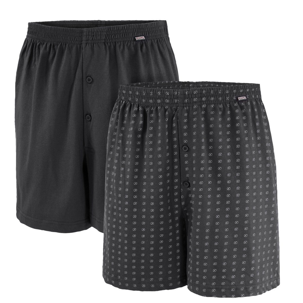 ADAMO Boxershorts Boxershorts große Größen 2er Pack Dean anthrazit Adamo (Packung, 2-St., 2er-Pack)