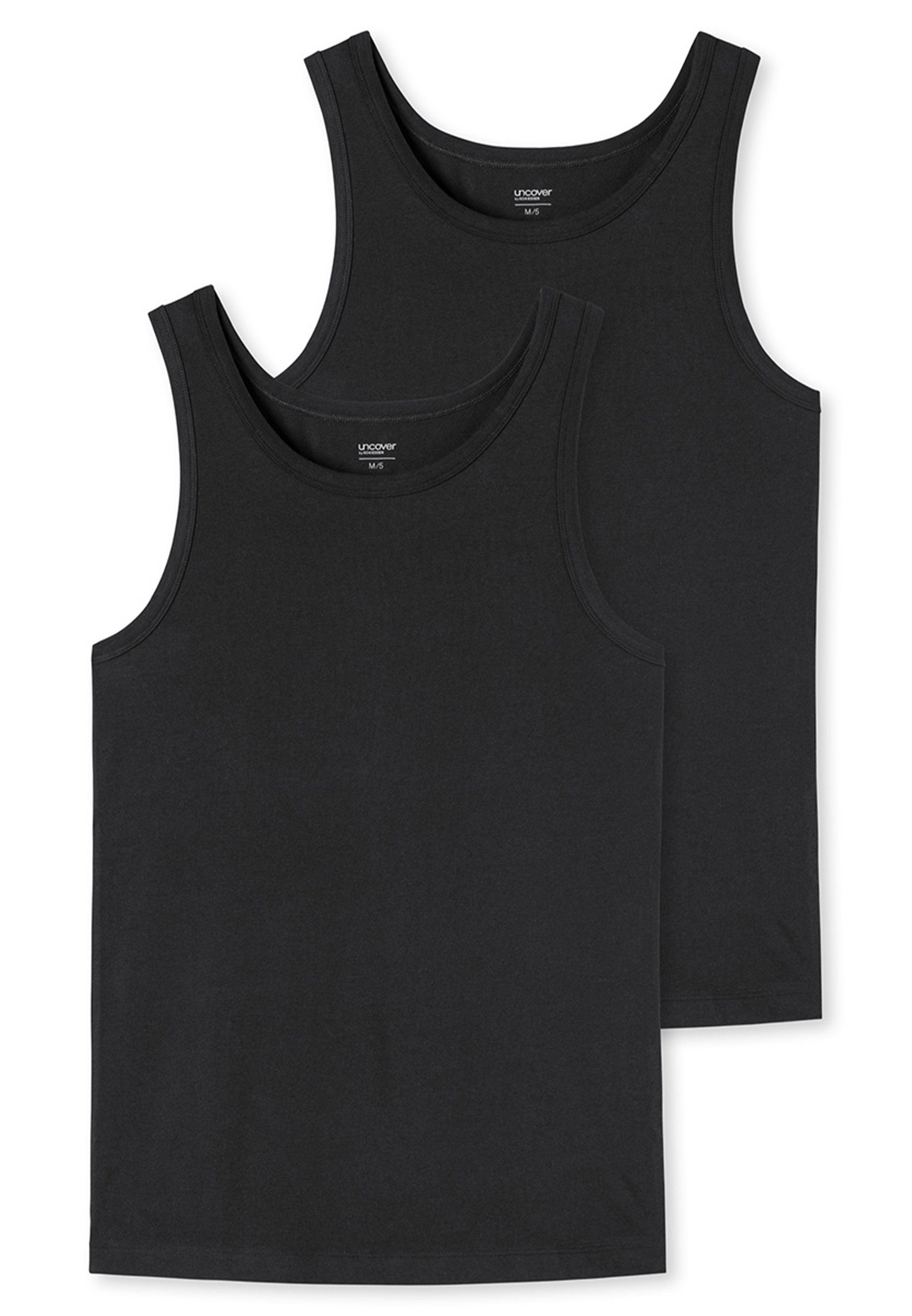 uncover by SCHIESSER Unterhemd »2er Pack Basic« (Spar-Set, 2-St) Unterhemd  / Tanktop - Baumwolle - Unterhemden mit perfekter Passform