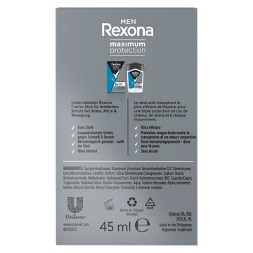 Rexona Deo-Set Maximum Protection Anti-Transpirant Deo Creme Clean Scent 6x 45ml