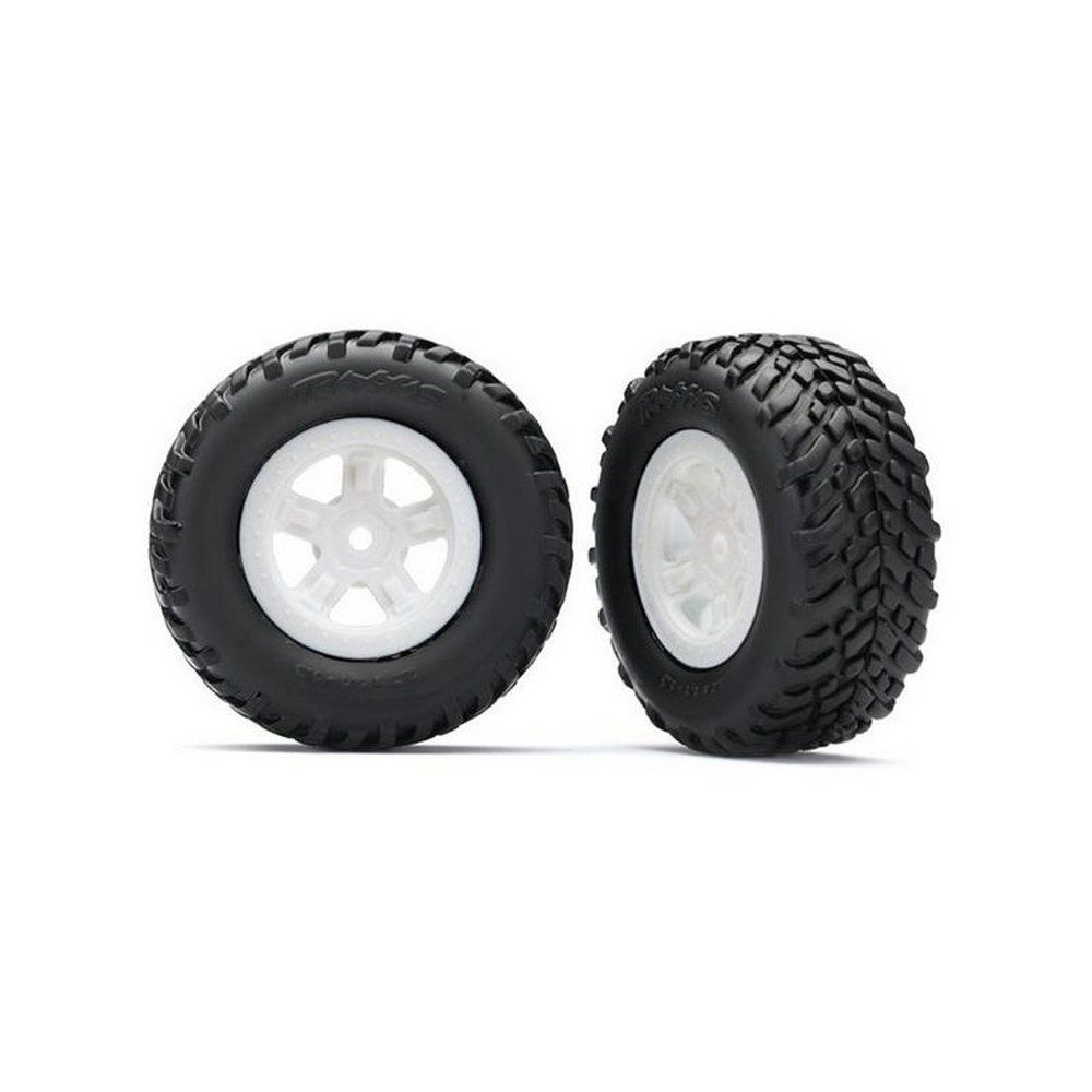 Modellbausatz 7674X Reifen auf Felge verklebt (SCT Felge weiß, SCT off-Road Reif