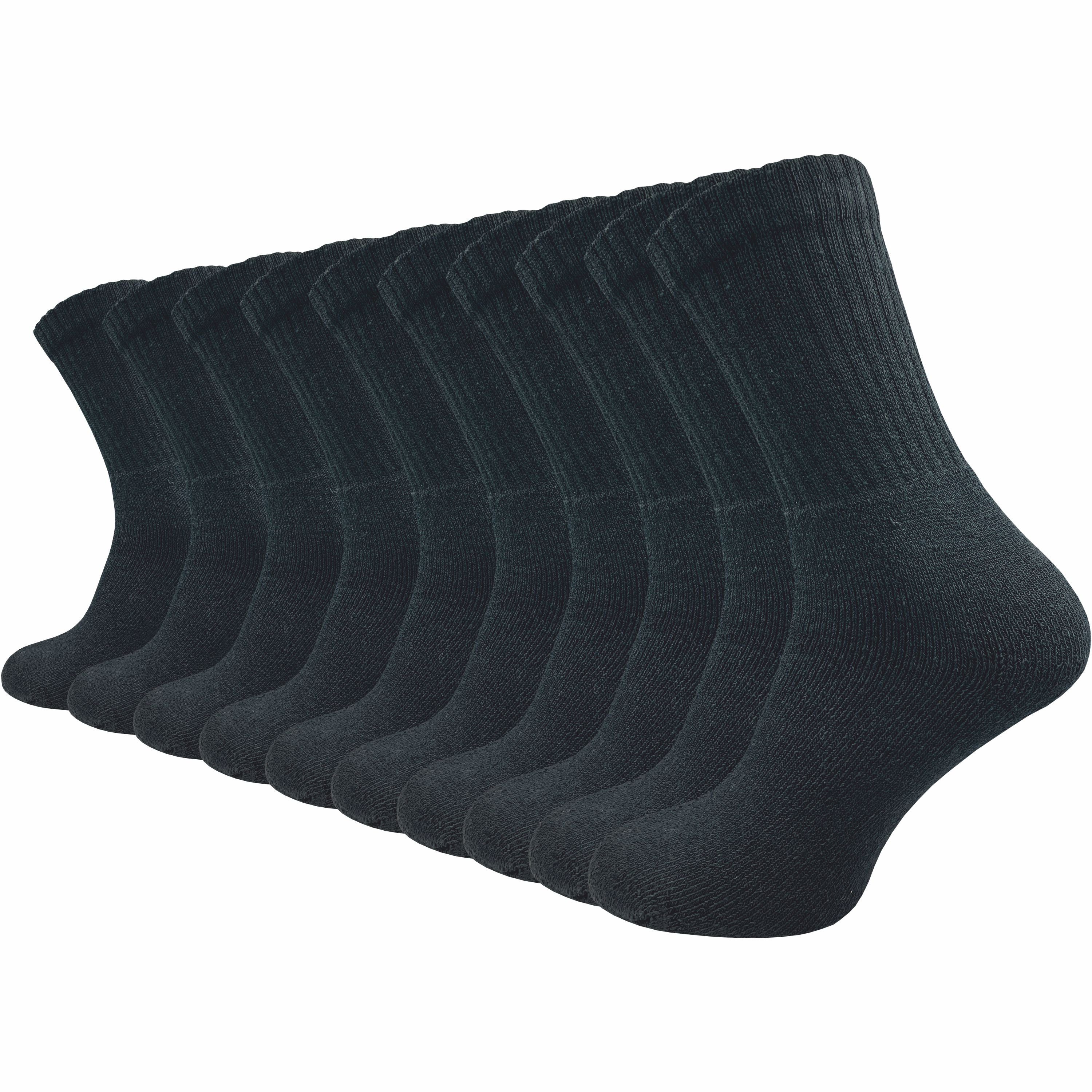 GAWILO Freizeitsocken für Outdoor Aktivitäten Army Baumwolle Jagd, (10 Schwarz z.B. Rippschaft Wandern aus strapazierfähiger oder Paar) mit