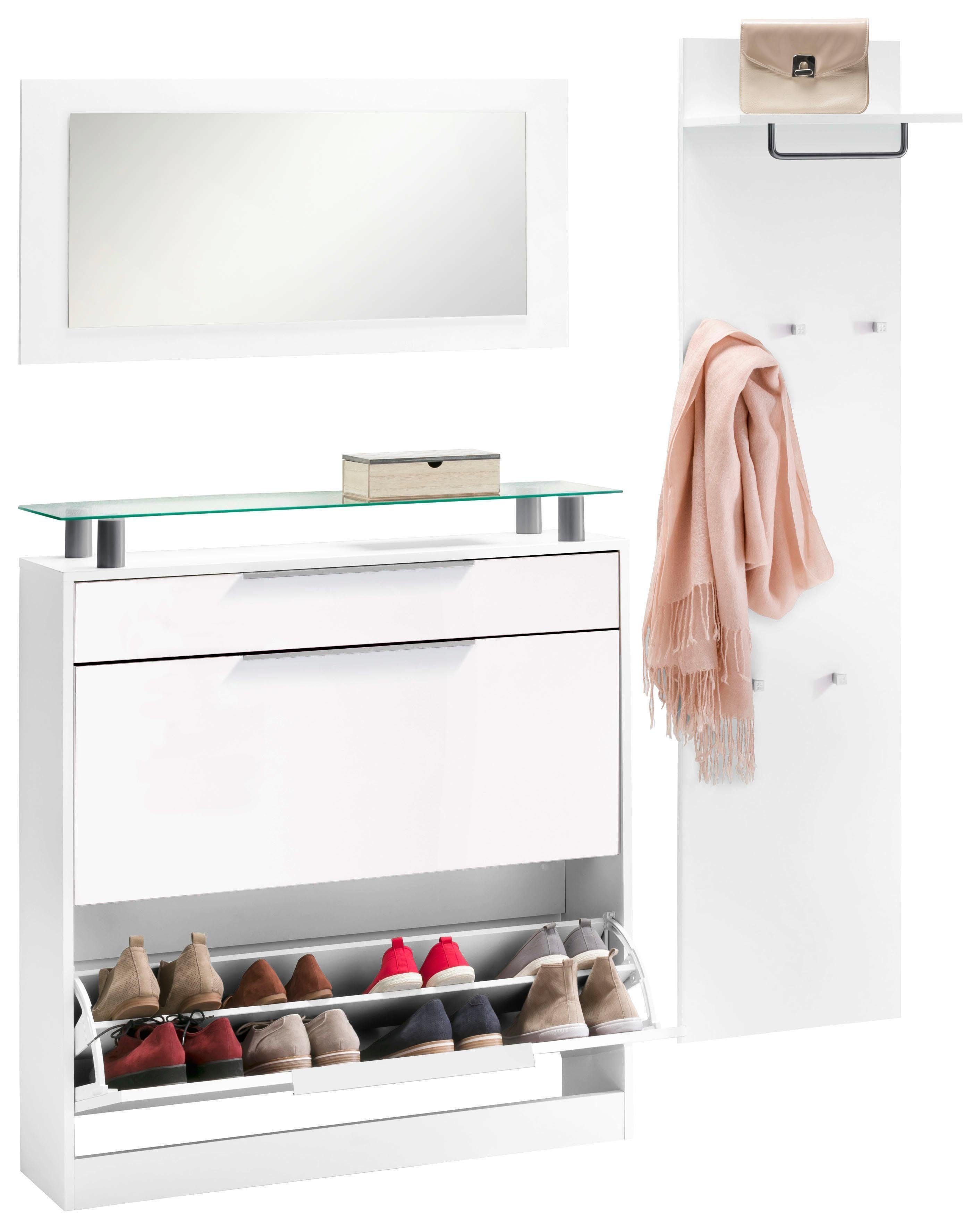 borchardt Möbel Garderoben-Set Oliva, (3-tlg), mit stehendem Schuhschrank, günstig online kaufen