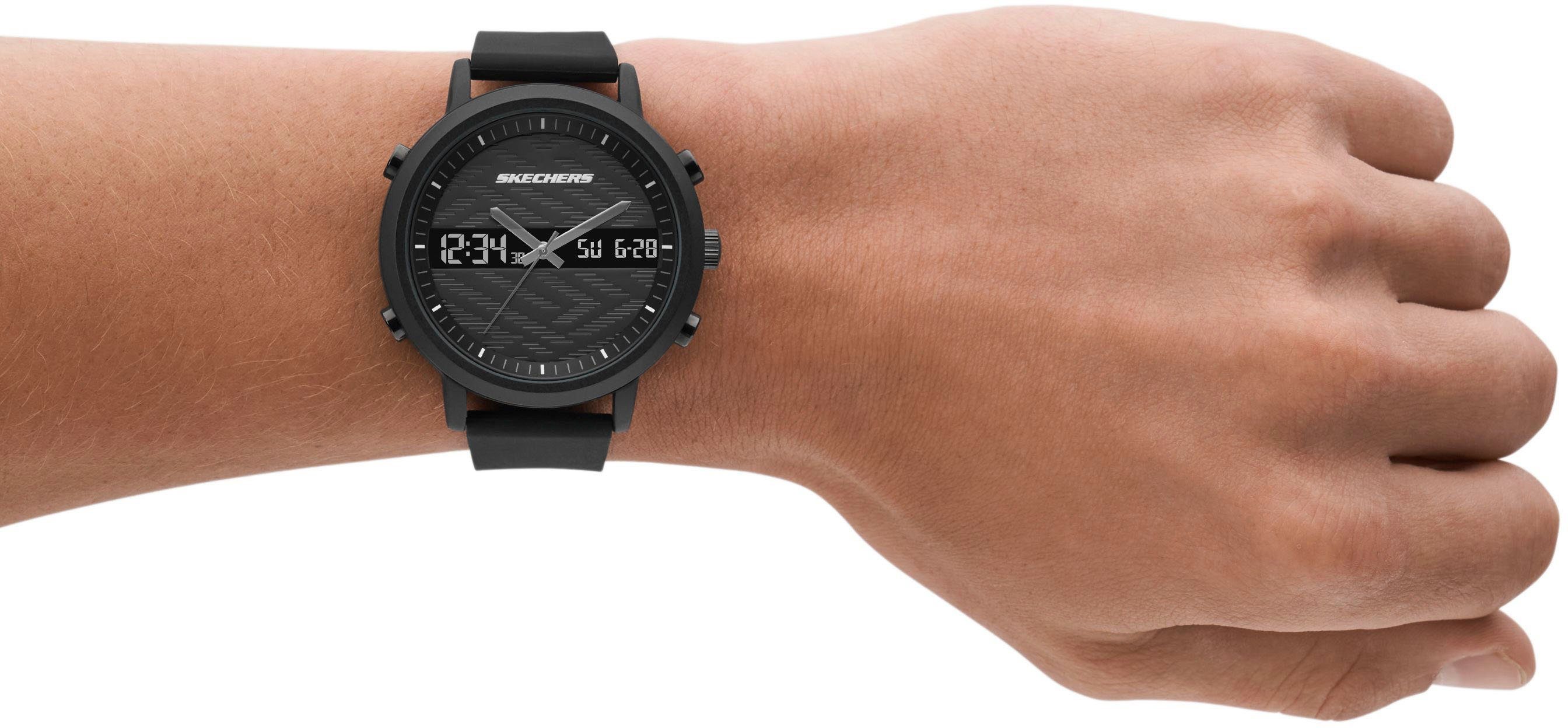 Skechers Chronograph LAWNDALE SR5071, Quarzuhr, Armbanduhr, Herrenuhr, analog, digital, Stoppfunktion, Datum