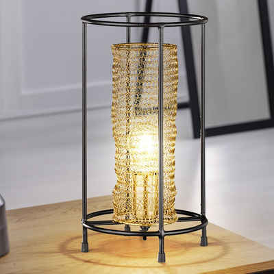 FISCHER & HONSEL LED Tischleuchte, Leuchtmittel nicht inklusive, Schreib Tisch Lampe Wohn Zimmer Leuchte Käfig Bienen Waben