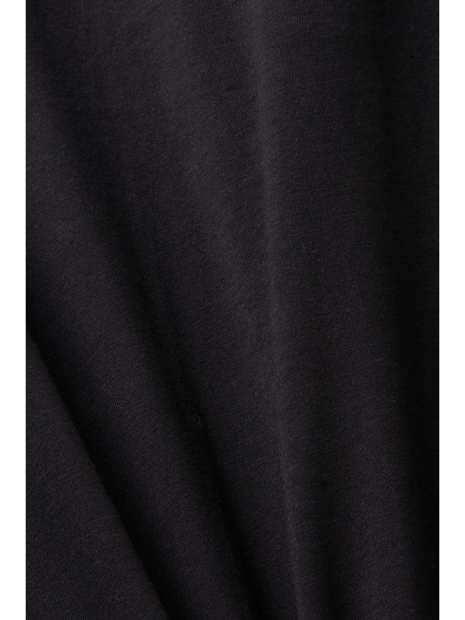 Esprit T-Shirt Baumwoll-T-Shirt mit Logo (1-tlg) BLACK