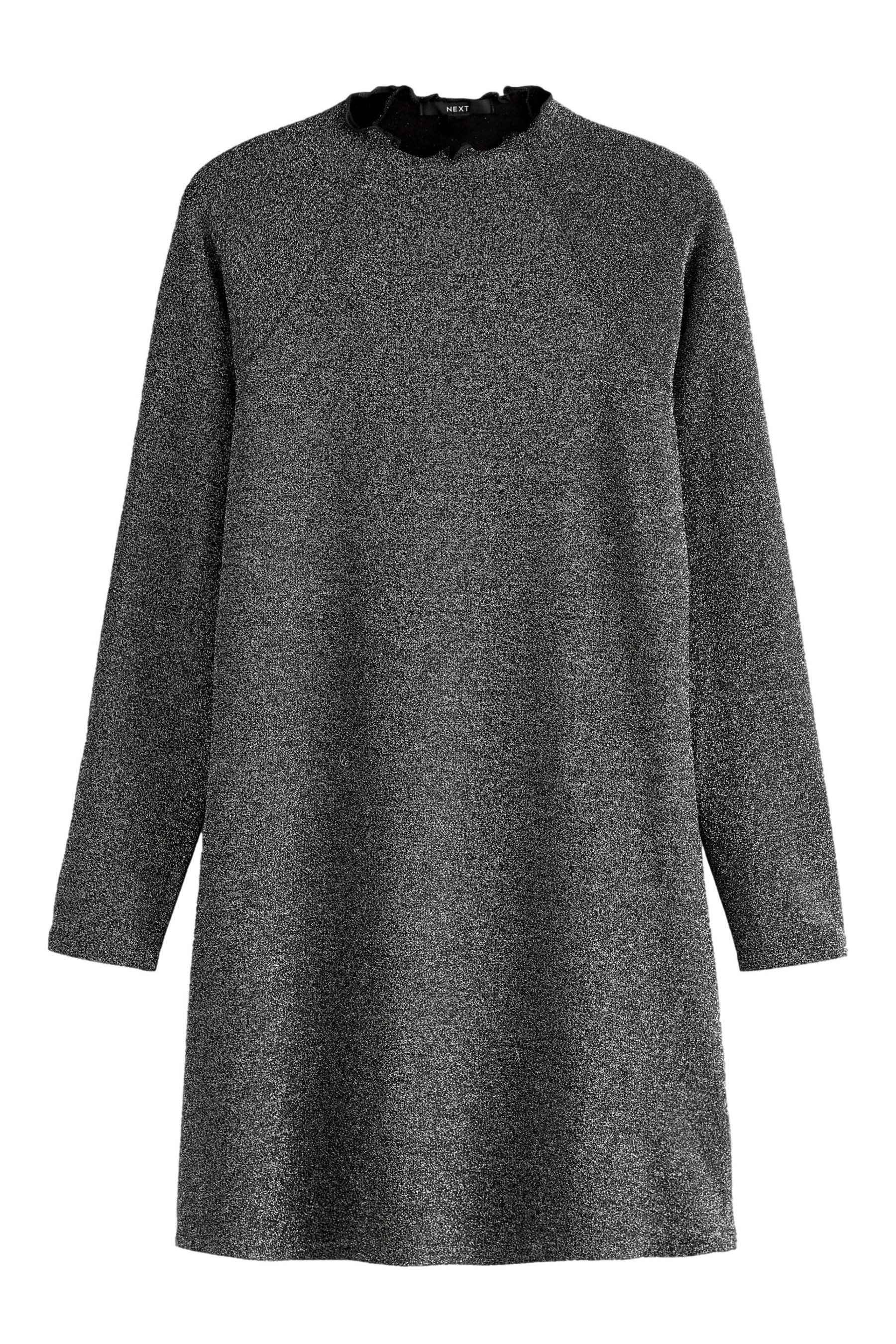 Next Minikleid Langärmeliges Jaquard-Minikleid mit Glitzer günstig online kaufen
