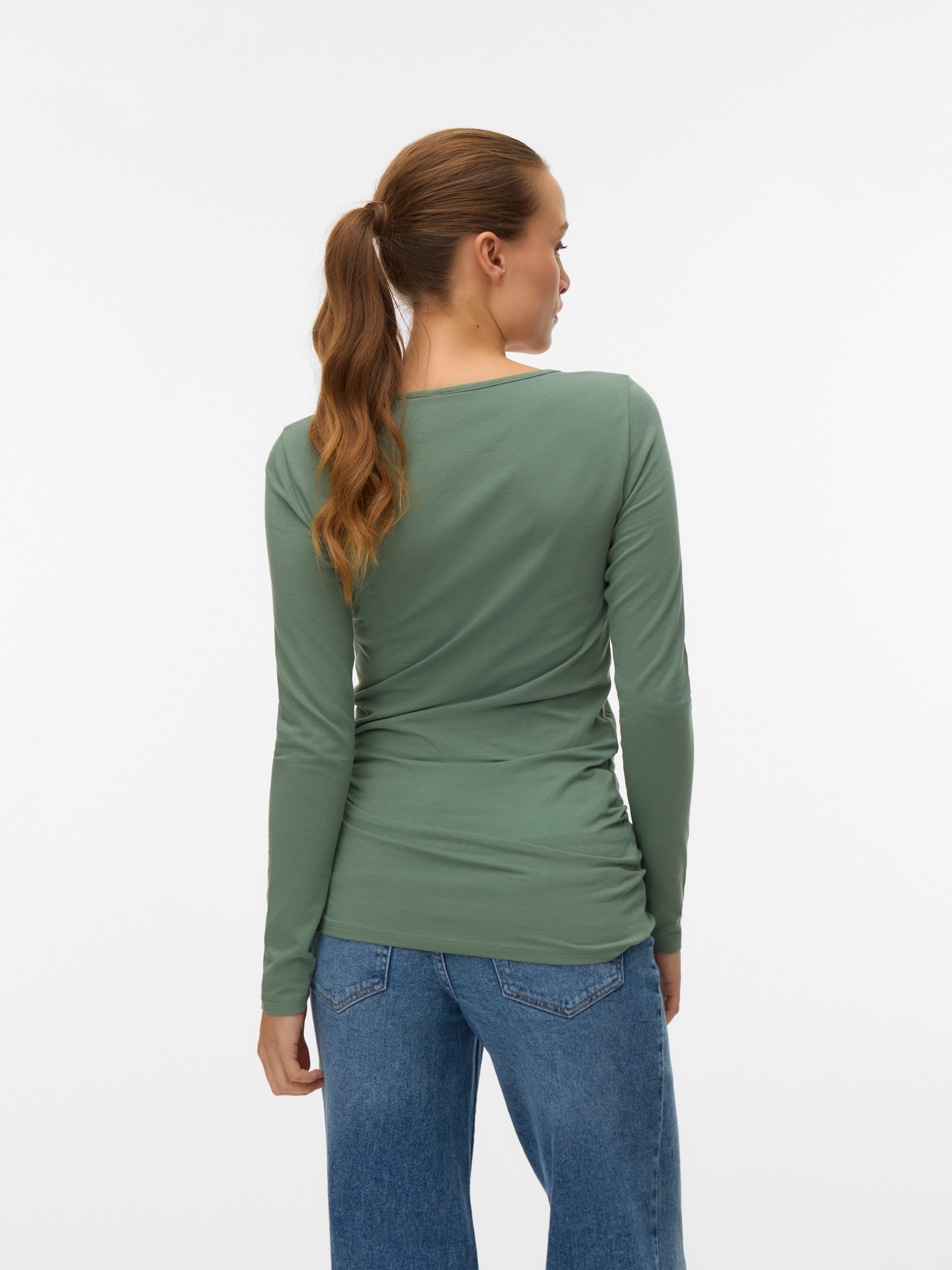 Vero Moda Langarmshirt VMMAXI MY LS SOFT LONG U-NECK NOOS Baumwollmischung, regular fit