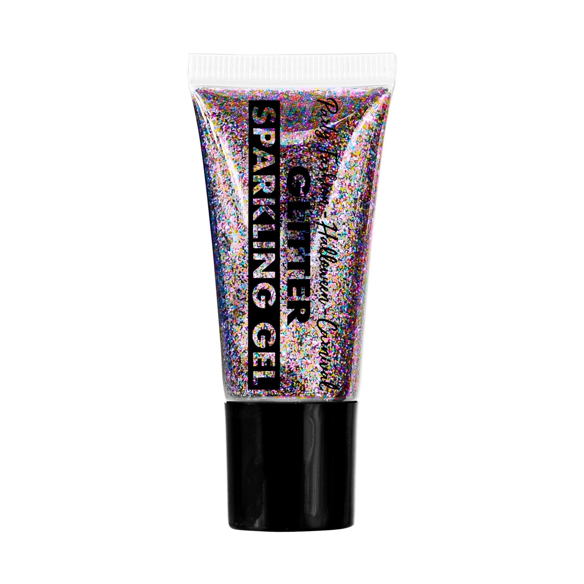 Widmann S.r.l. Theaterschminke Face&Body Glitter Make-up - Tube 25 ml, Regenboge
