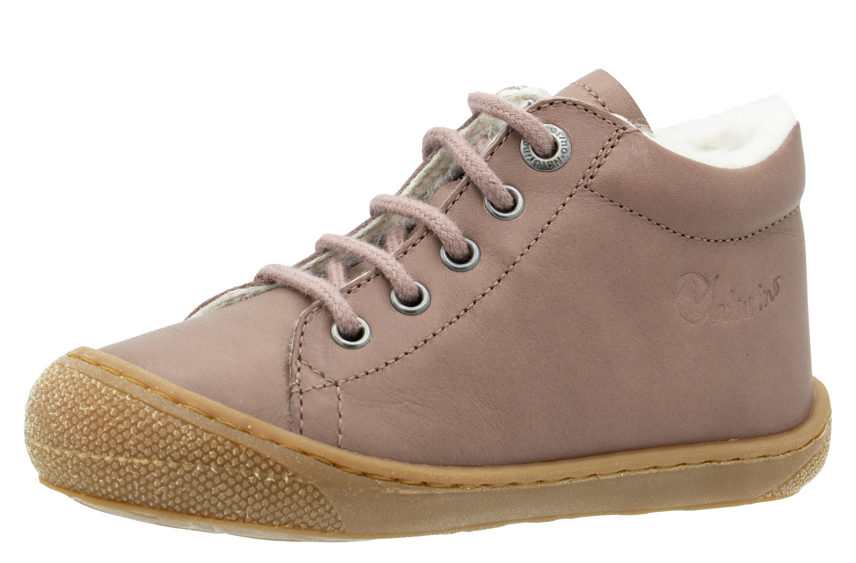 Naturino Naturino Cocoon erste Обувь Ходунки Lammfellfutter Rose Schnürschuh