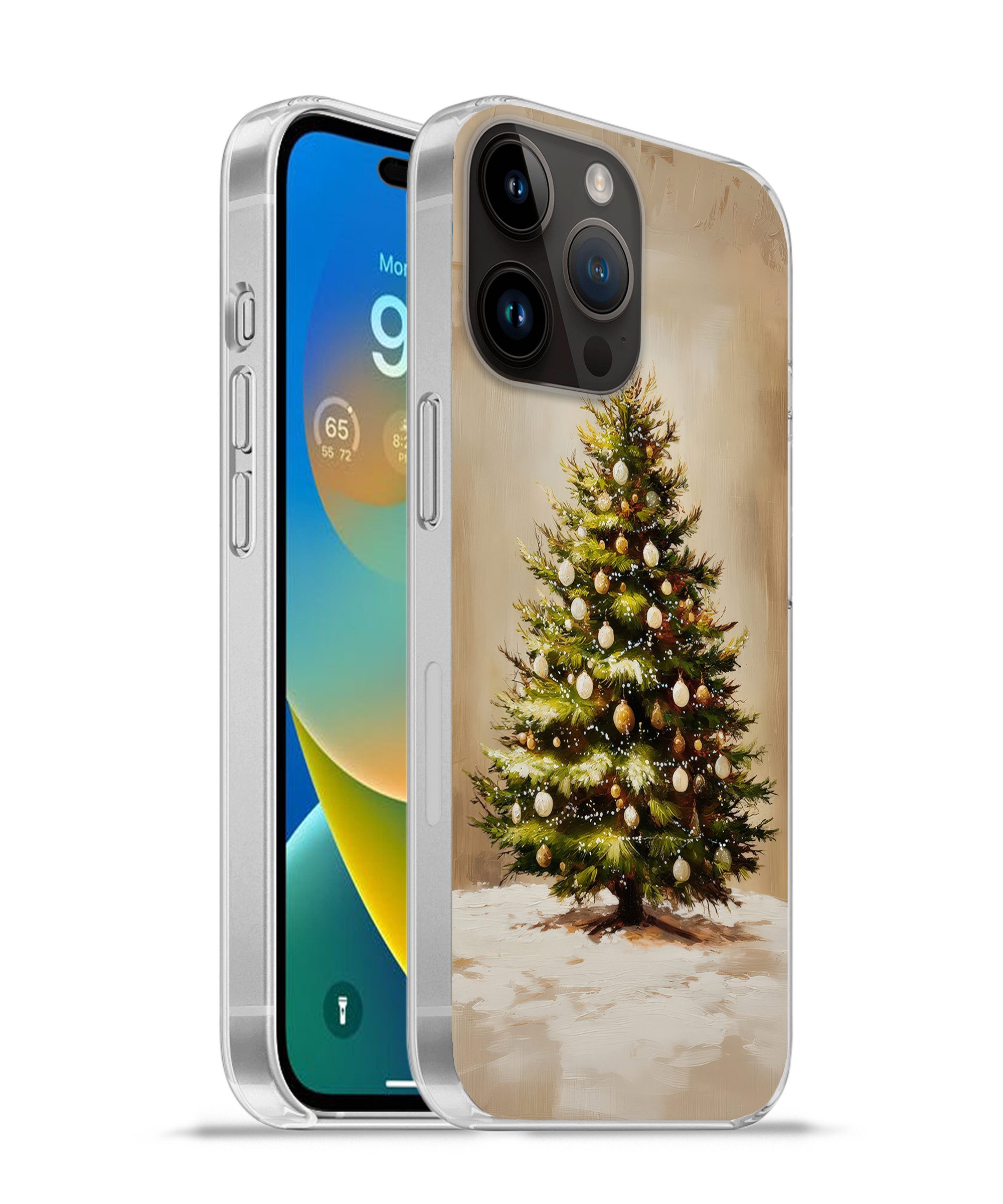 MuchoWow Handyhülle für Apple iPhone 14 Pro Max Weihnachten - Atmosphäre - Grün, Smartphone-Bumper, Print, Handy Schutzhülle Dünn