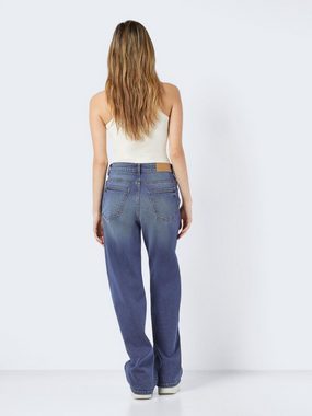 Noisy may Boyfriend-Jeans Weite Jeans Straight Fit NMYOLANDA 6056 in Blau